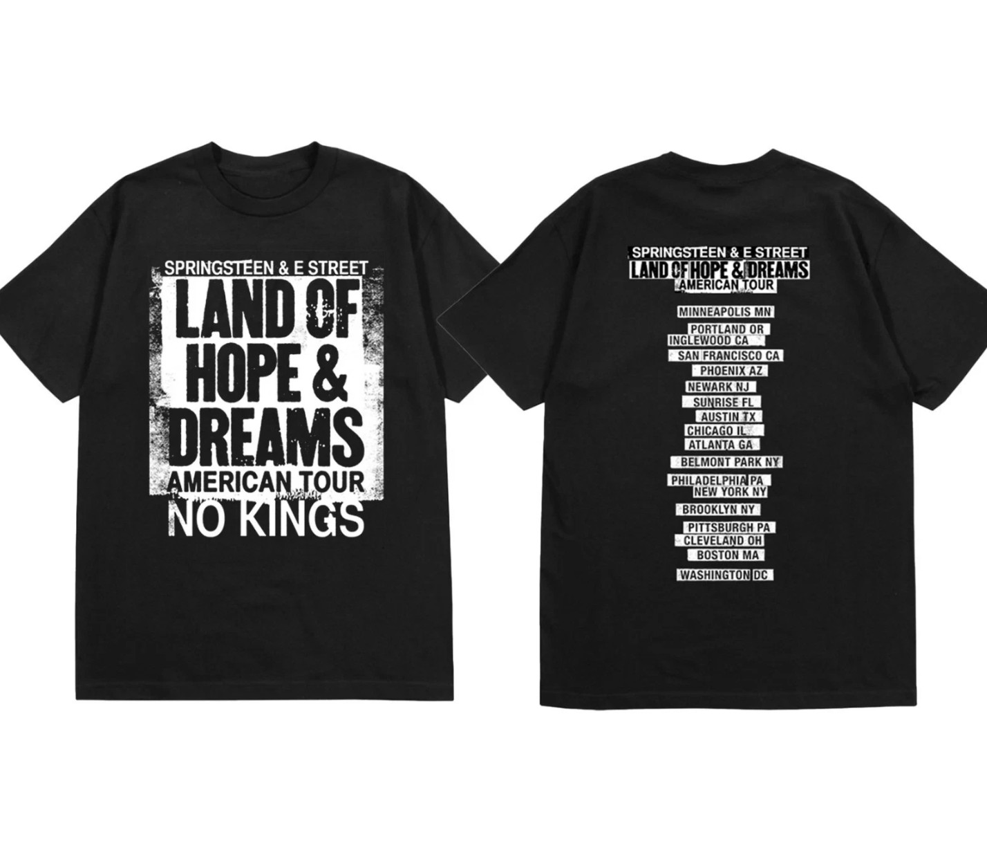 Bruce Springsteen No King 2026 Land Of Hope And Dreams American Tour S to 5XL