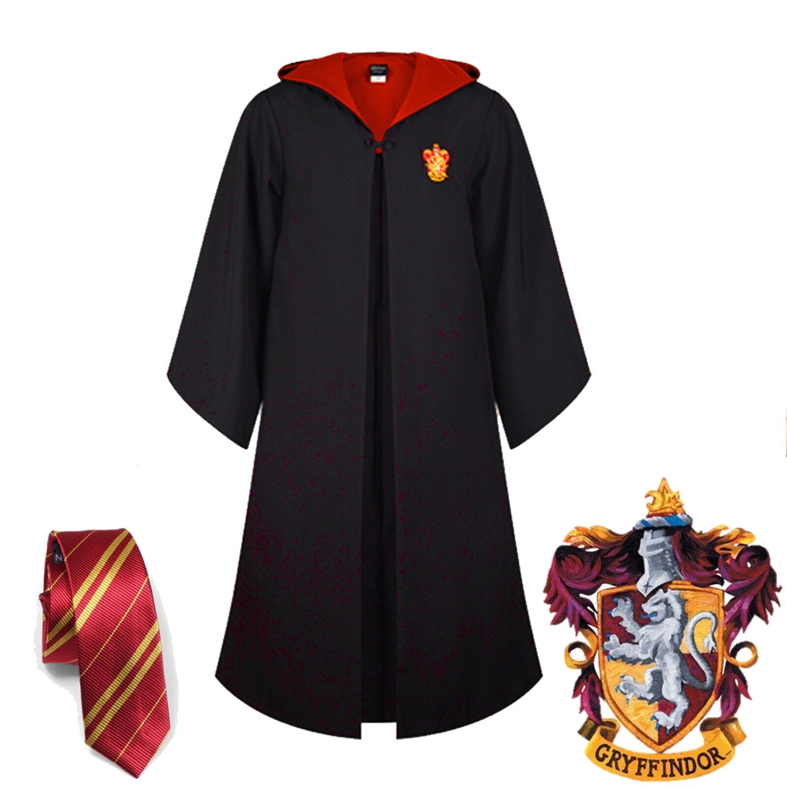 Halloween Harry Potter Cosplay Costume Cloak Robe Cape w/Tie Adult & Kid Sizes