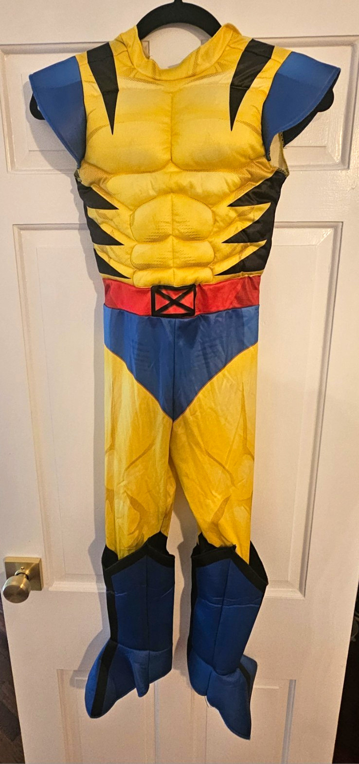 Rubie\'s X-Men \'97 Wolverine Boys M Padded Jumpsuit Costume w/ Mask & Claws