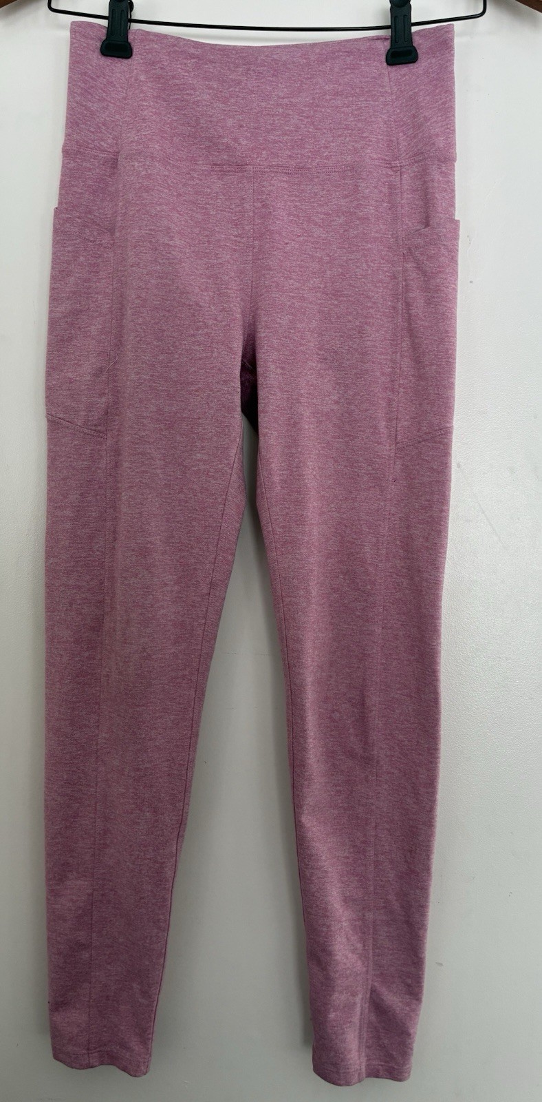 Industry Women\'s Marled Super Soft Polyester Pocket Full Length Leggings Pink S