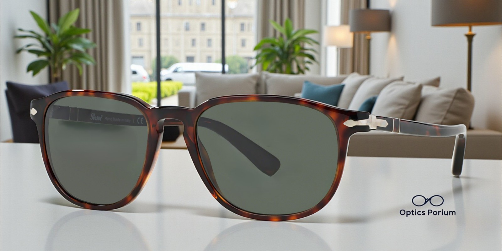 PERSOL PO3019S 24 31 Havana Green 55 mm Men\'s Sunglasses