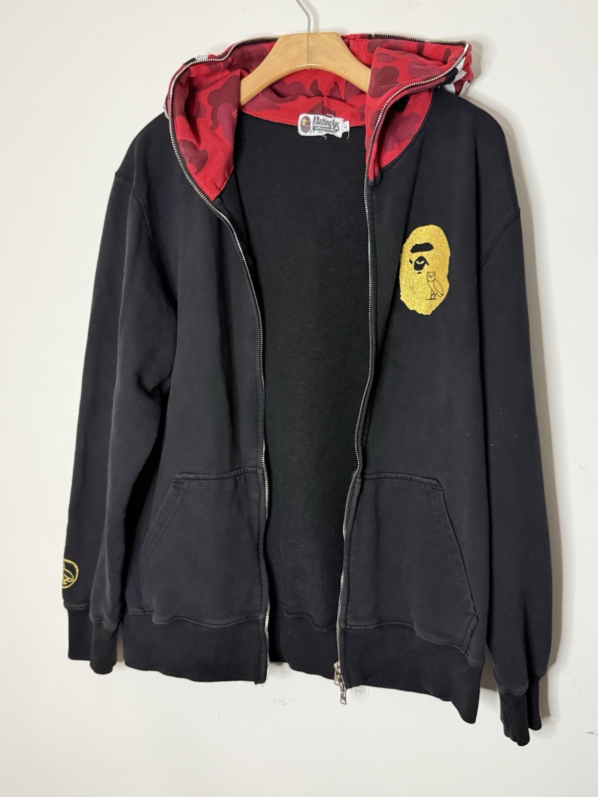 Bape x OVO SHARK FULL ZIP HOODIE Size  L Bathing Ape Camo