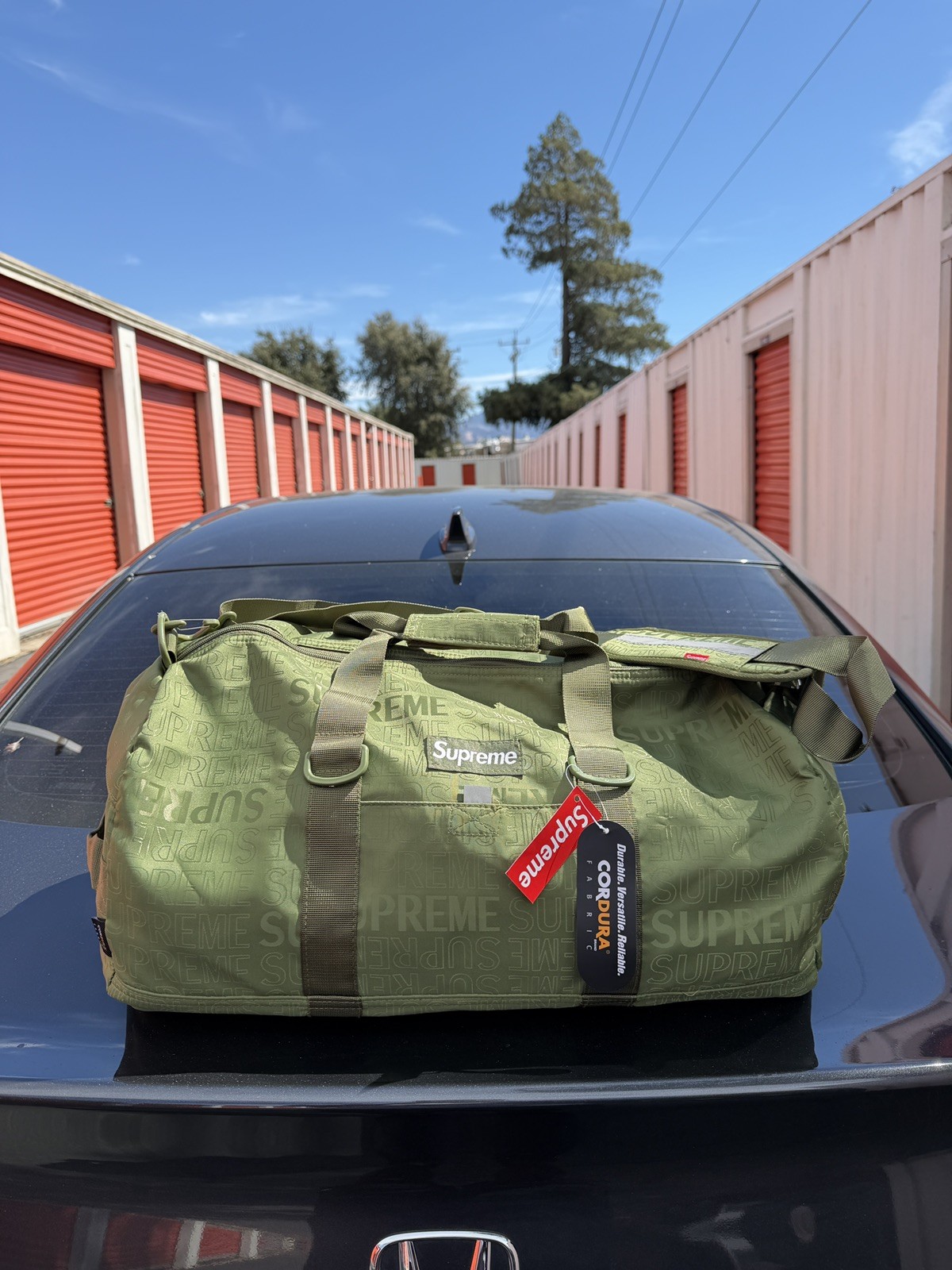 Supreme Green Duffle Bag
