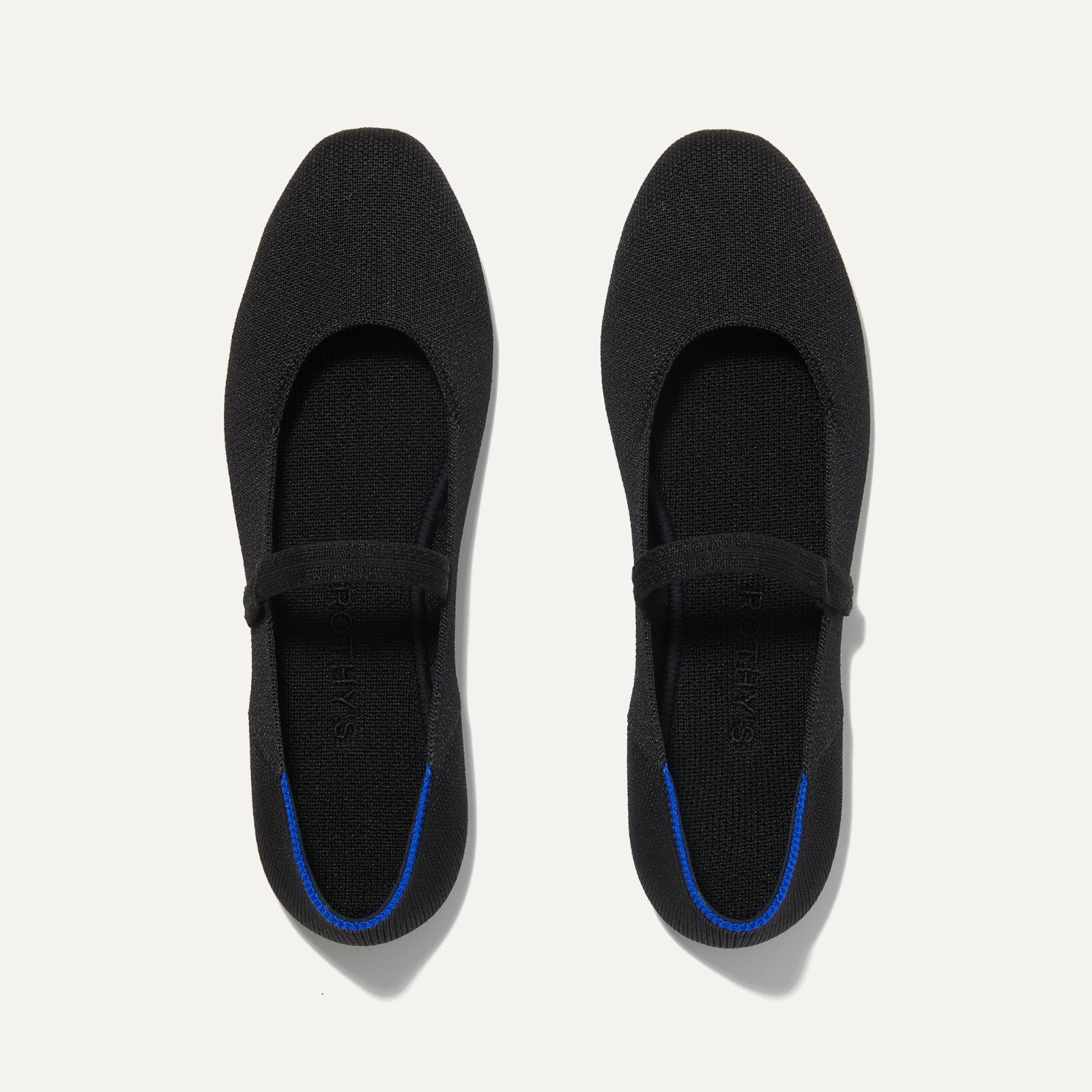 Rothy's The Square Mary Jane Women's Black Knit Flats Washable
