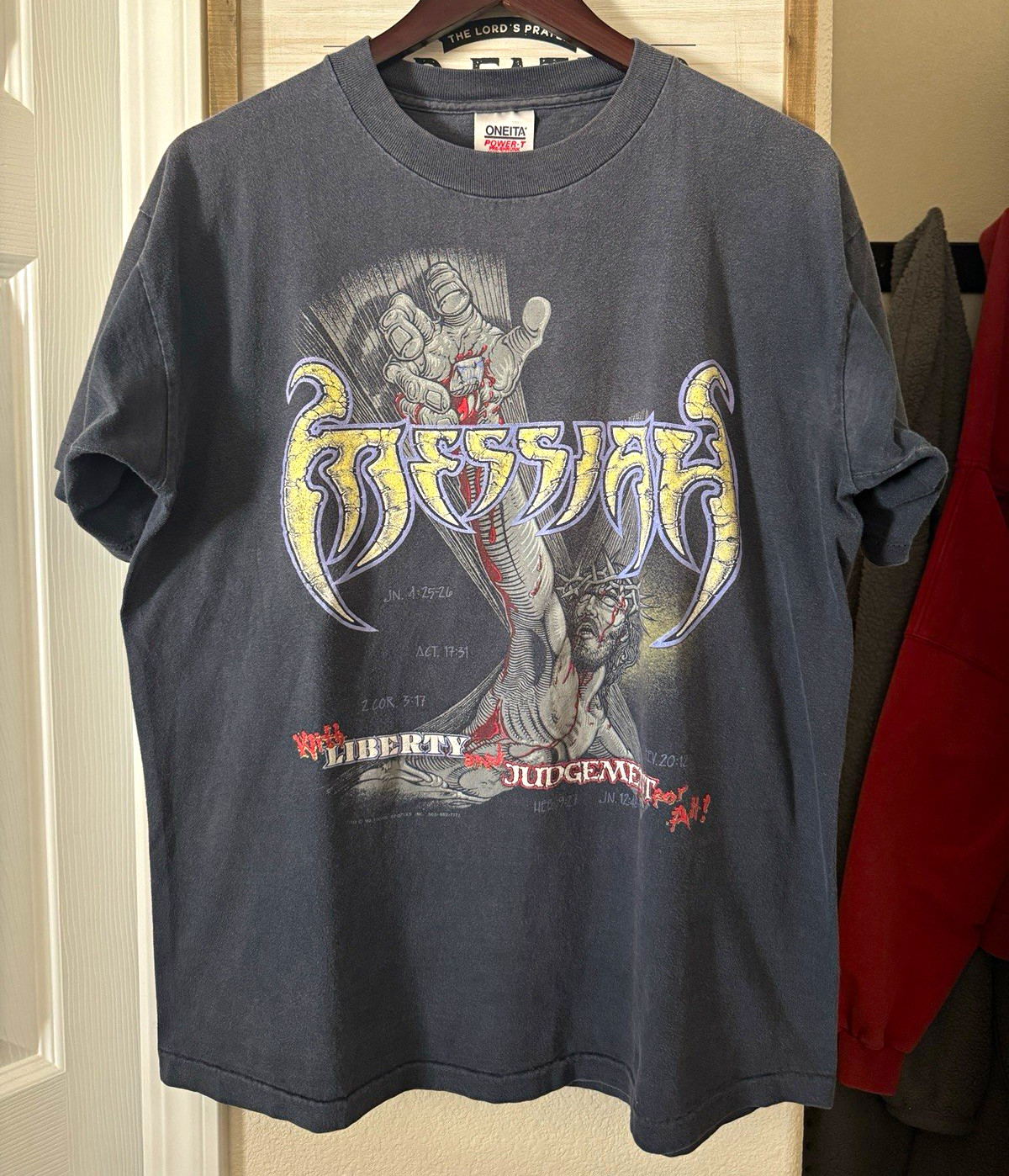 Rare Vintage 1990’s Living Epistles “Messiah” Purple/Yellow Variant Jesus Tee