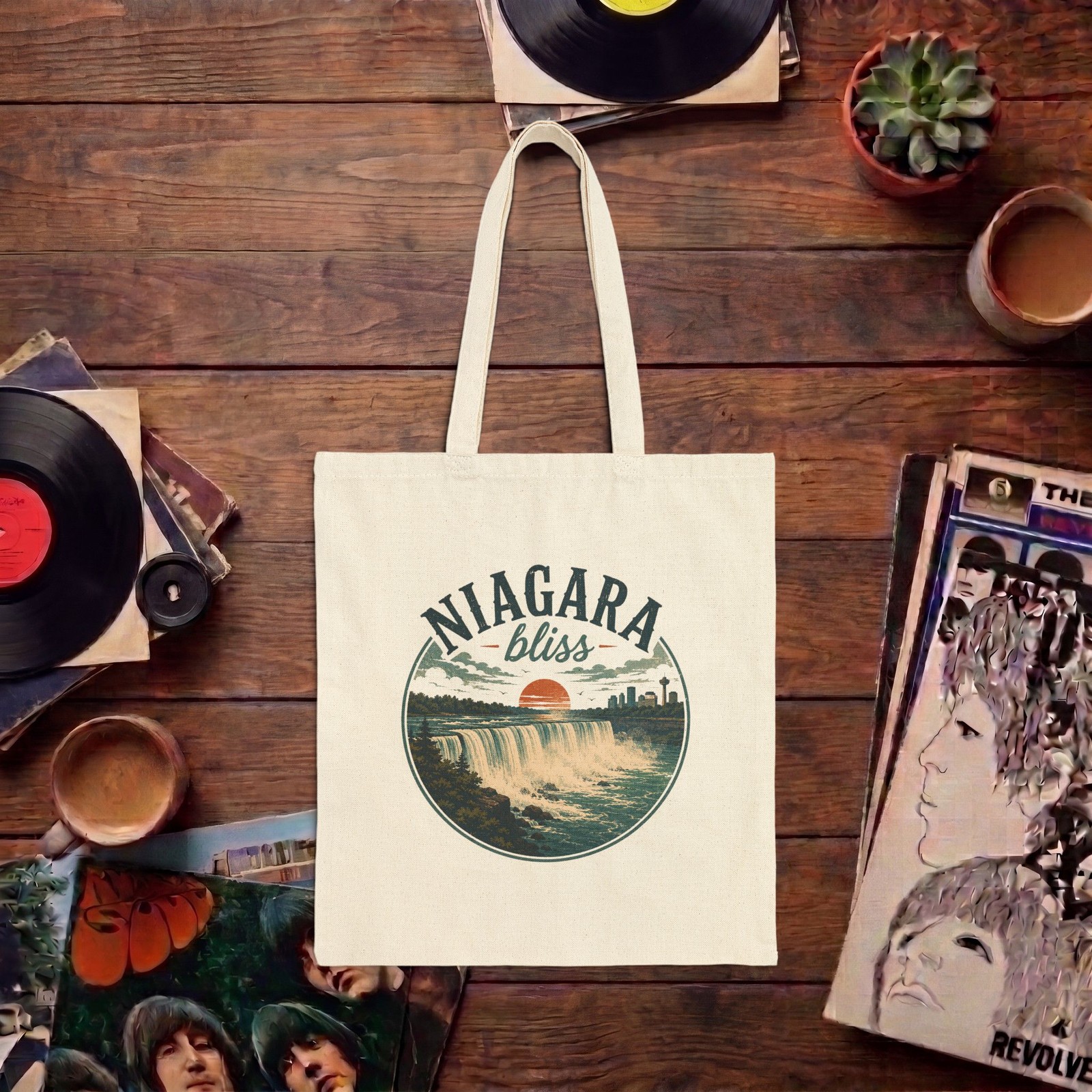 Niagara Tote bag - Nature handbag - Landscape purse niagara falls print usa