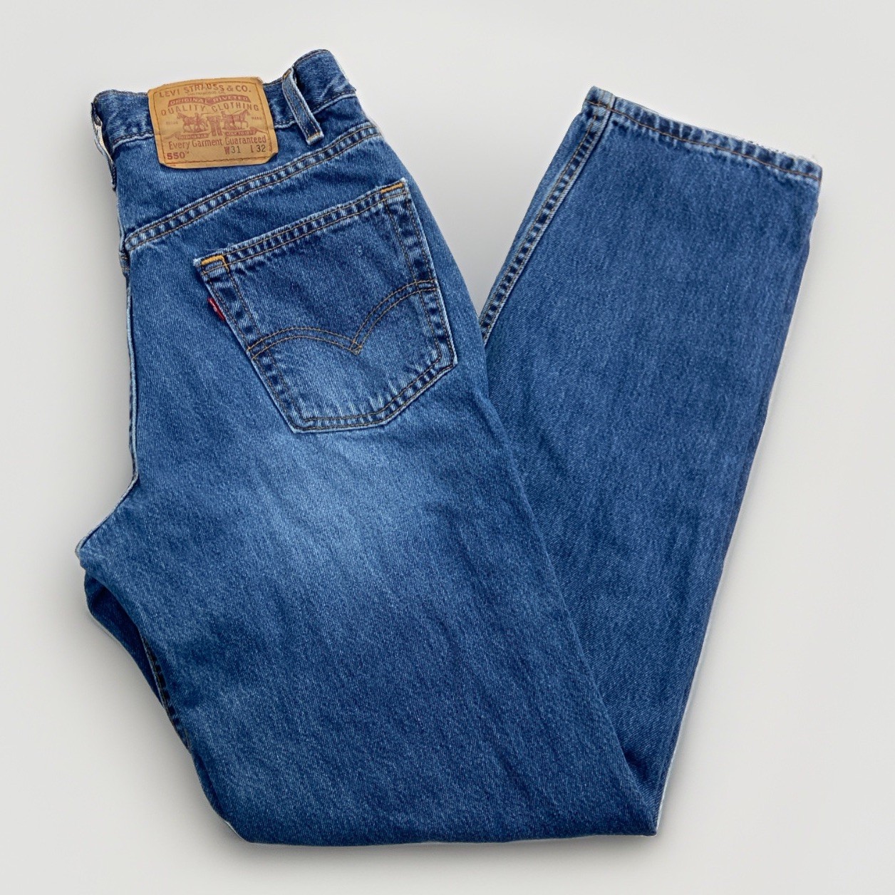 Vintage Levis 550 Jeans Mens 30 x 31 Relaxed Fit Tapered Leg USA 90s Denim