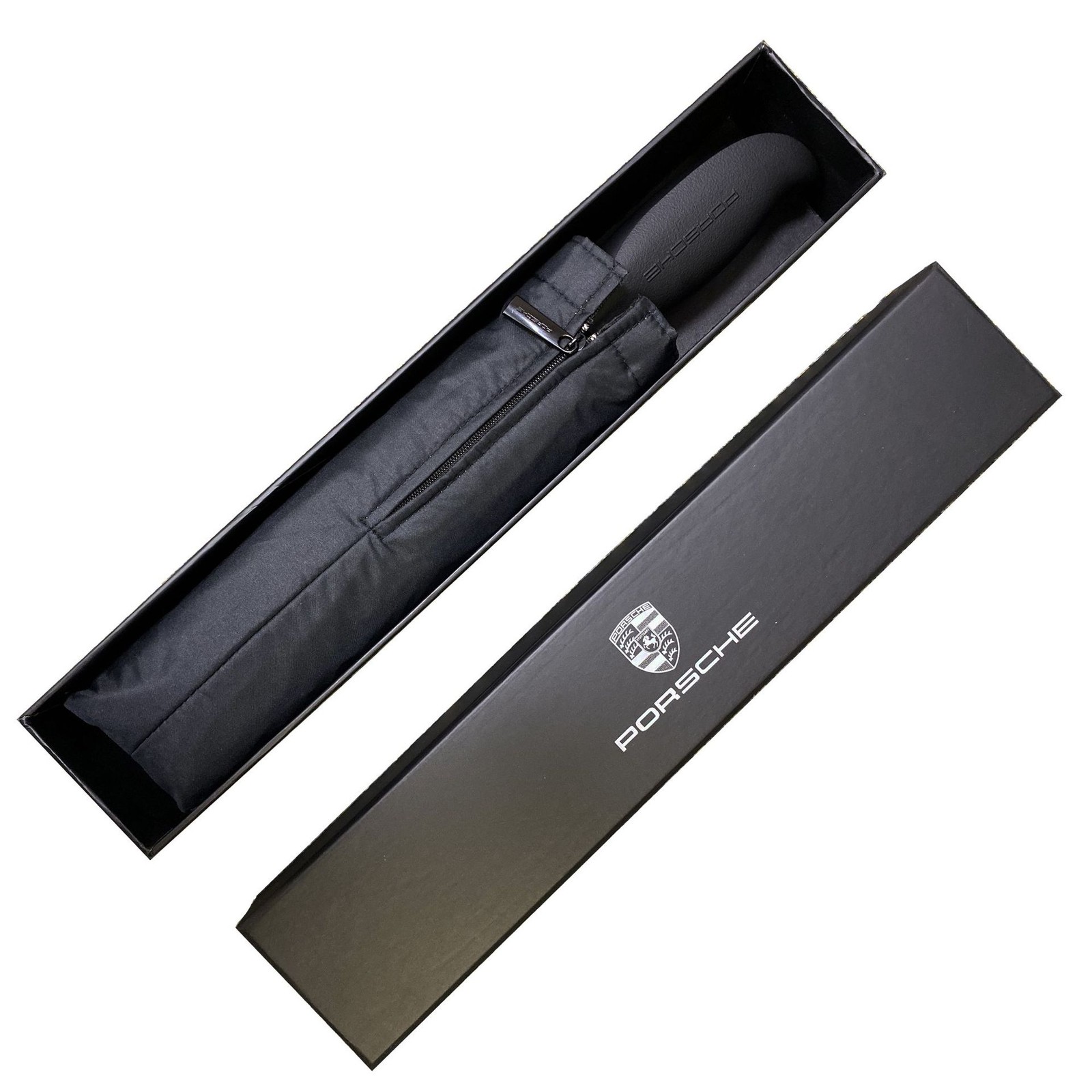 Porsche Gift Box Compact Folding Umbrella Fits Car Door Storage Slot