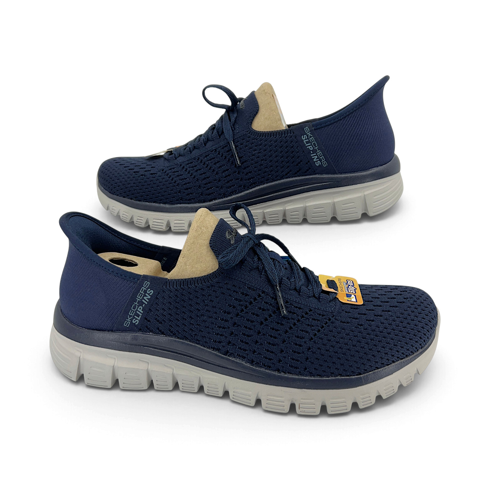 Skechers Hands Free Slip-ins Graceful First Blush Women\'s 8 Navy Sneakers 100736