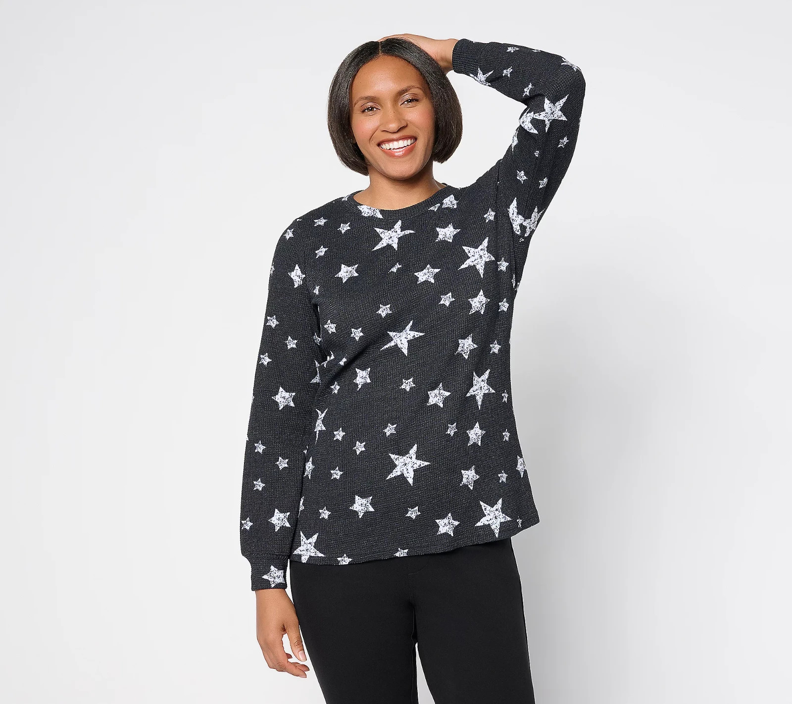 Belle by Kim Gravel Baby Waffle Summer Stars Top NWT A691893