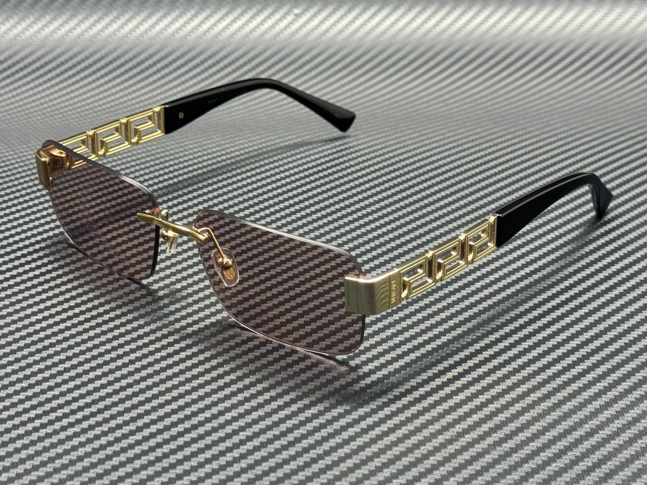 VERSACE VE2298 10021T Gold Pink Mirror Men\'s 58 mm Sunglasses