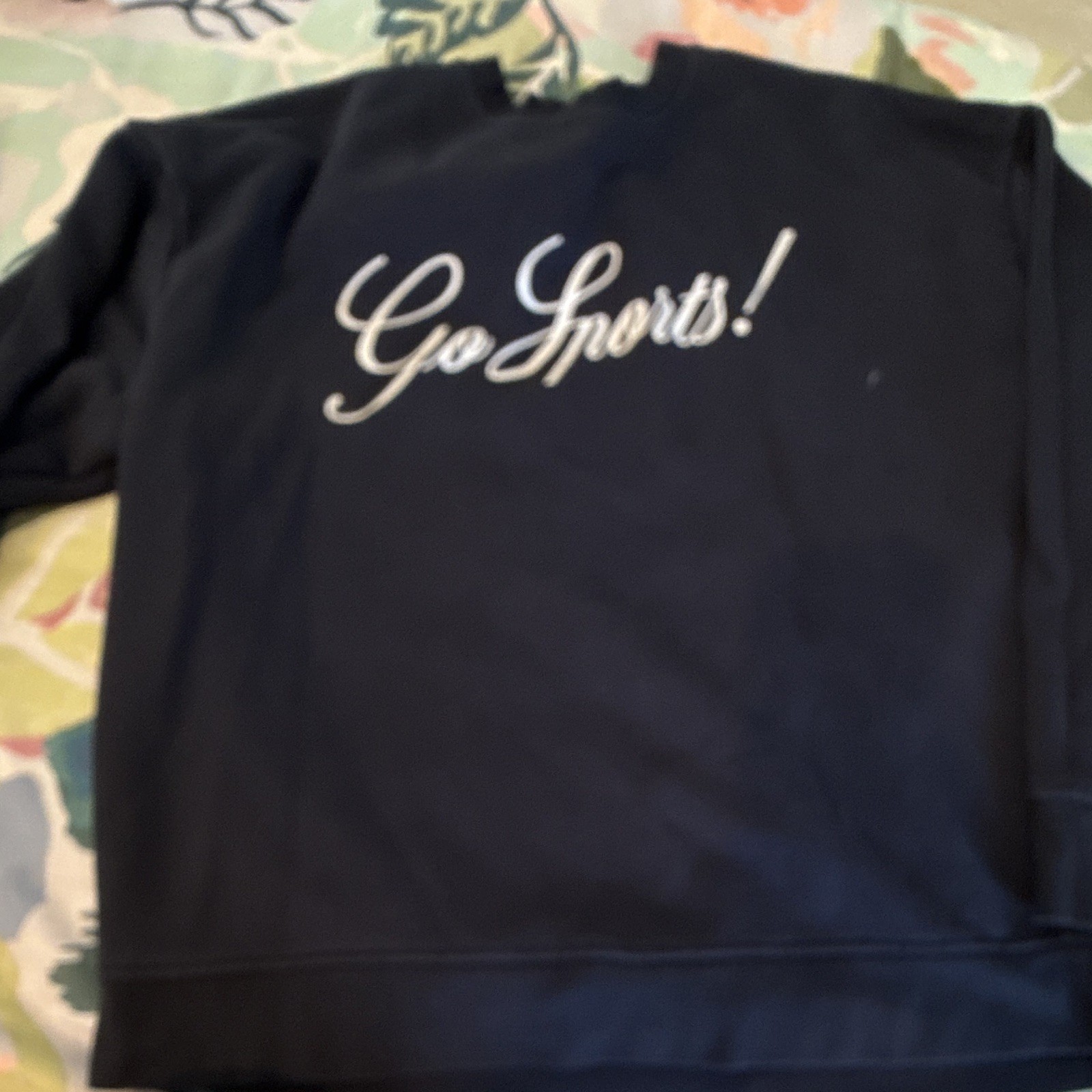 Favorite Daughter Women’s Black Crew Neck Pullover Sweatshirt Graphic Logo M