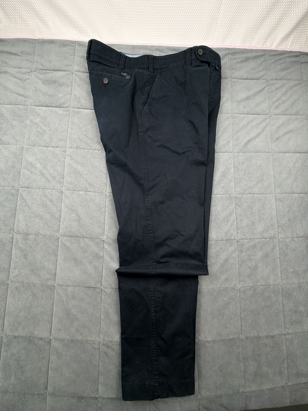 EUREX by Brax Men\'s Navy Blue Cotton Chino Pants 34x32
