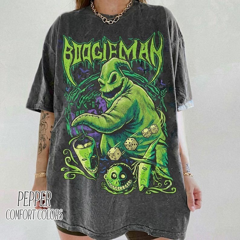 BOOGIEMAN Oogie Boogie Shirt, Vintage Halloween Tee, Retro Heavy Metal Style