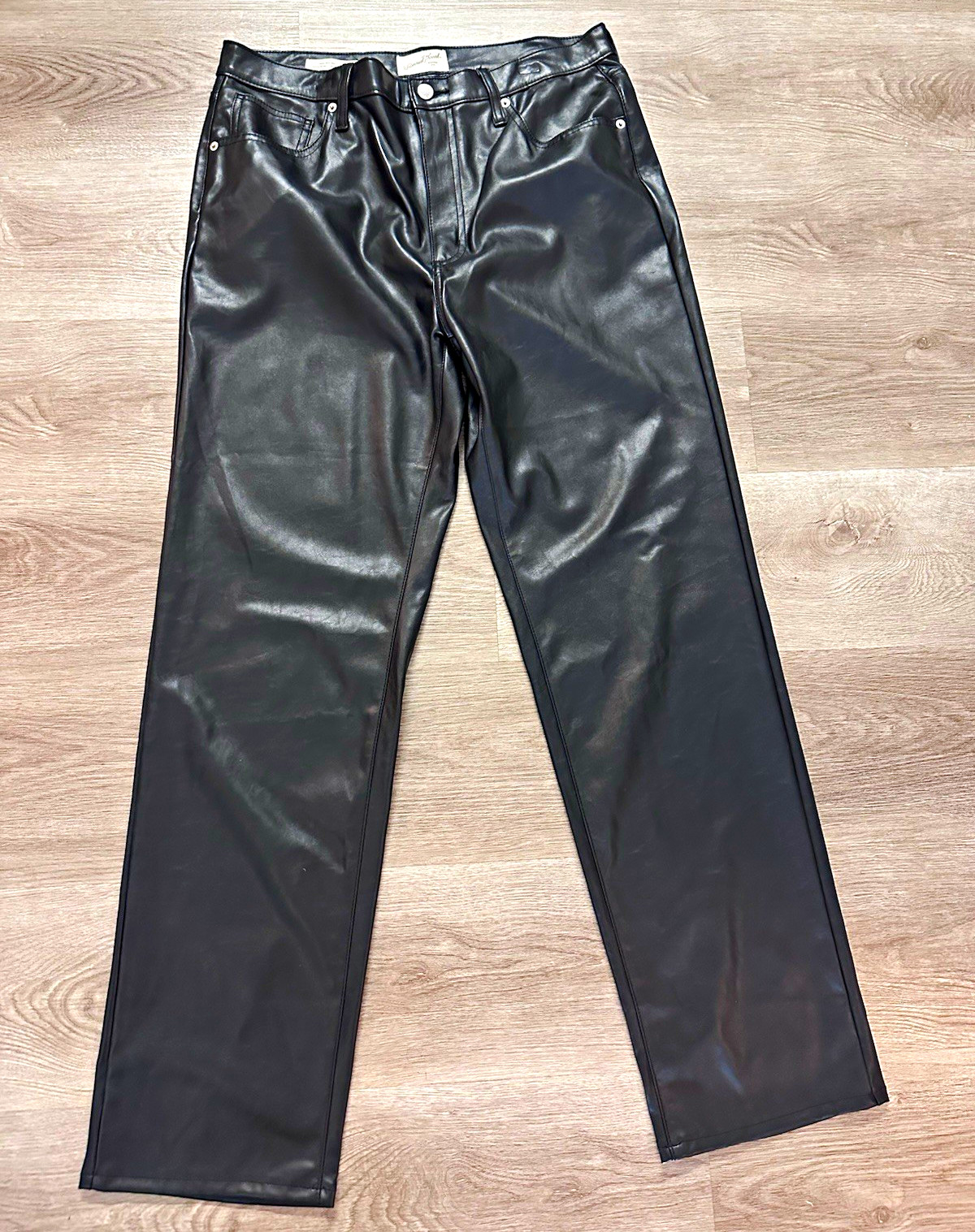 Universal Thread High Rise 90s Straight Faux Leather Pants Black 29\