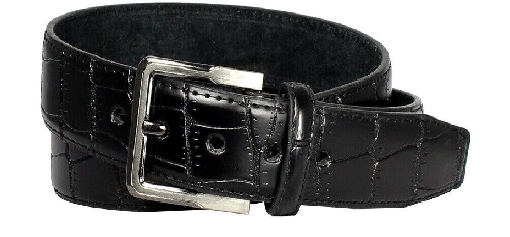 Croc Pattern Polyurethane Leather WIDE  Fashion Belt For Men - 3 Colors GL101