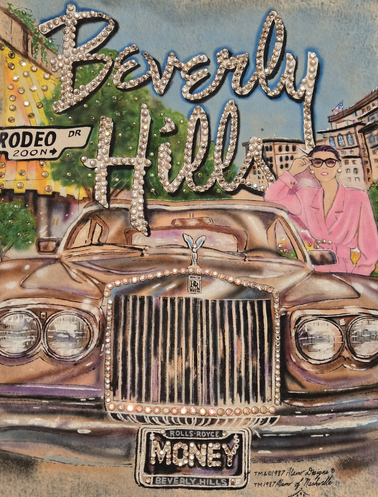 Beverly Hills Alamo Designs 1987 Vintage Denim Jacket Great Condtion
