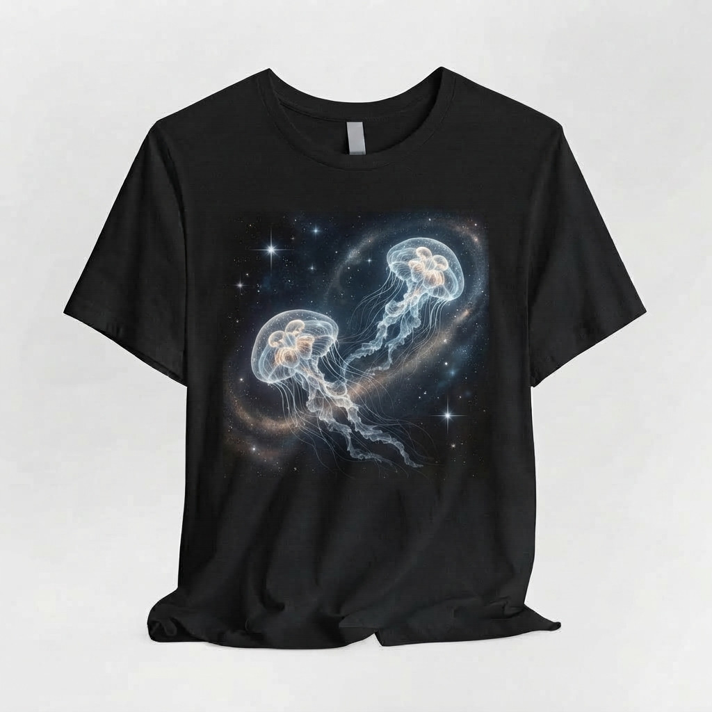 Vintage 90s Jellyfish T-Shirt Y2K Retro Ocean Marine Life Sea Creature Tee