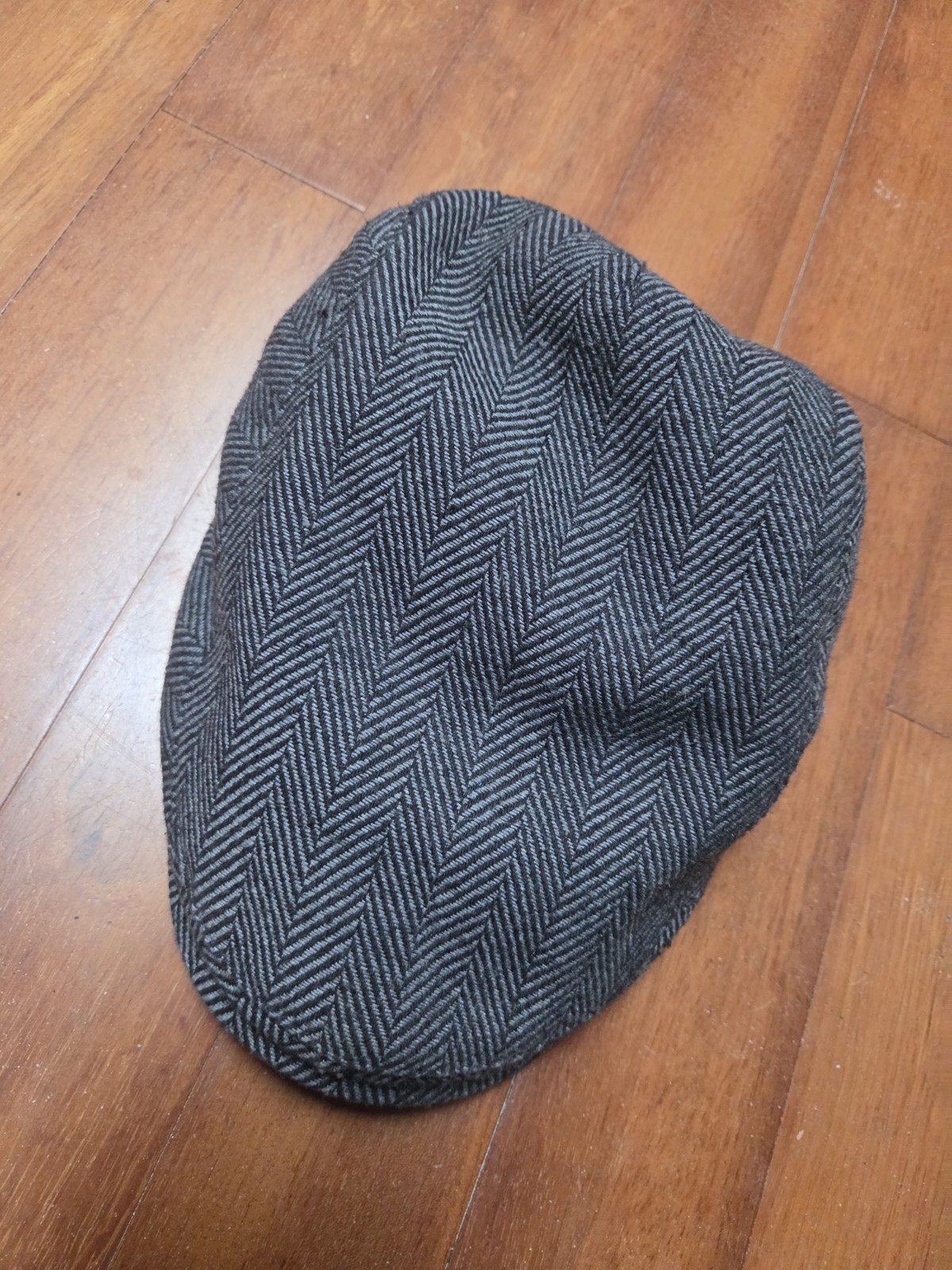 The Original Peaky Boston Scally Co Gray Herringbone Flat Cap Men\'s Size XL