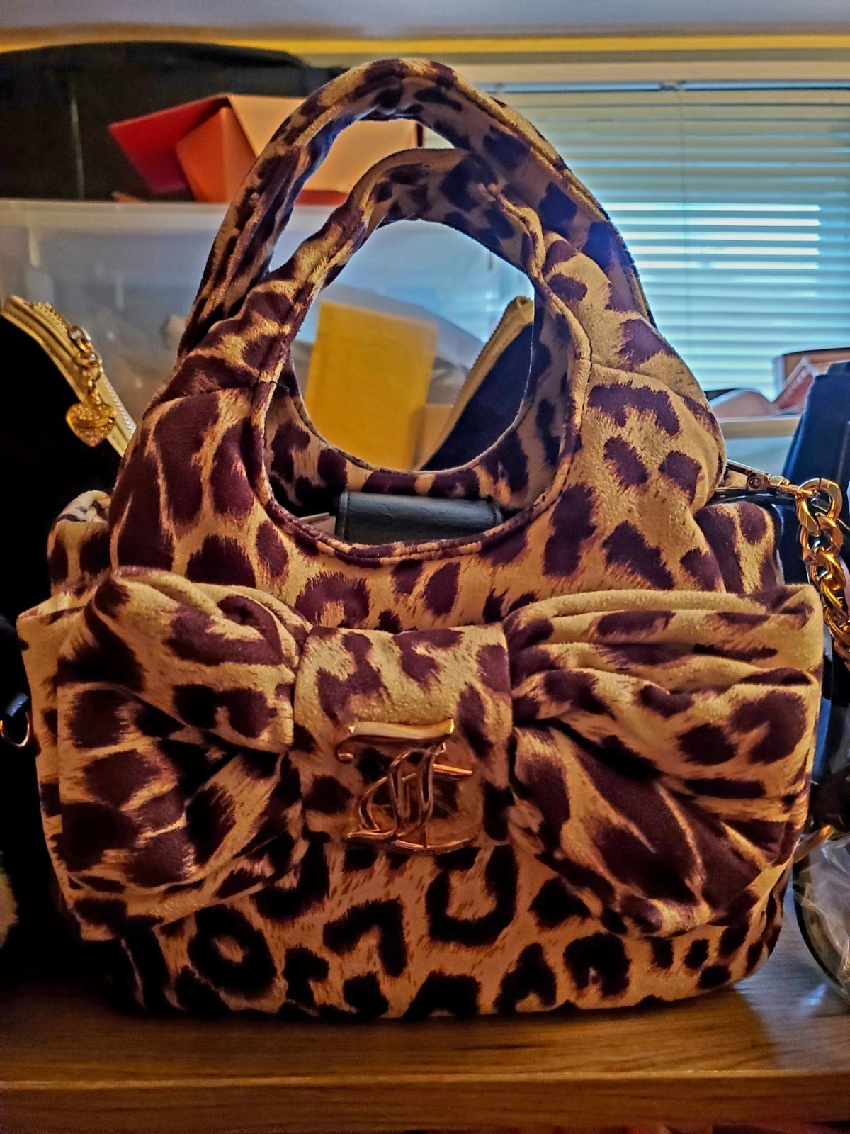 Juicy Couture Snow Leopard Mini Tote with Bow NWT