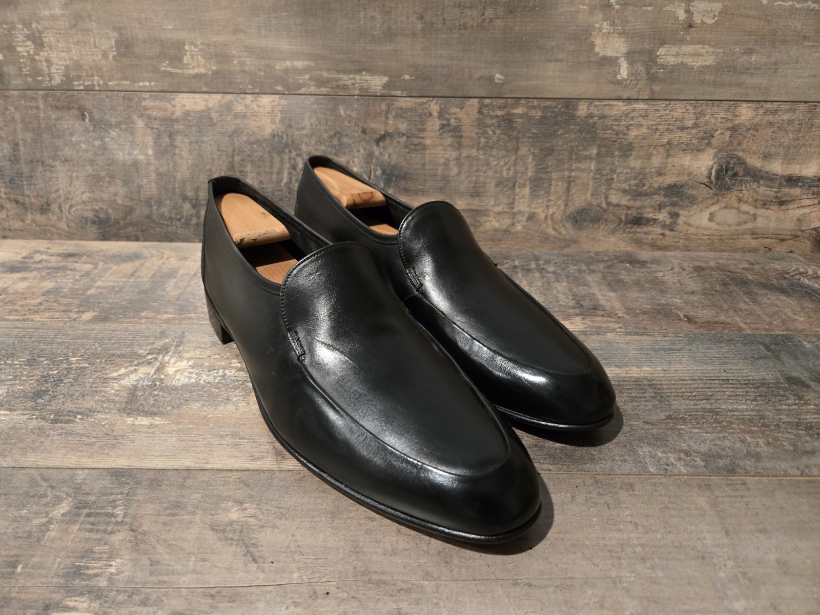 Bally Swizterland Black Calf Leather Slip On Loafers Men ● 11 B