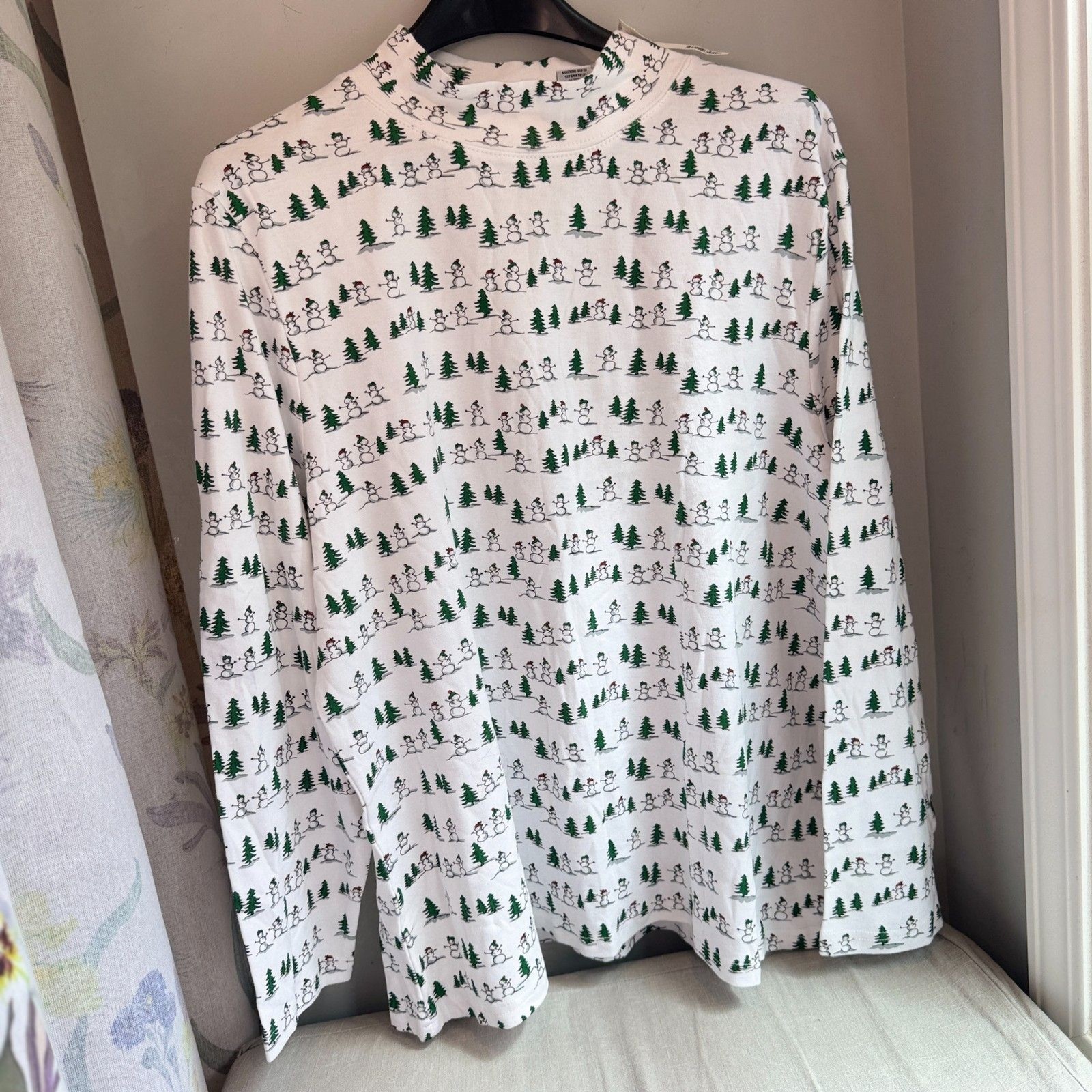 Kim Rogers Women\'s 2X NWT Snowman Print Turtleneck Long Sleeve Christmas