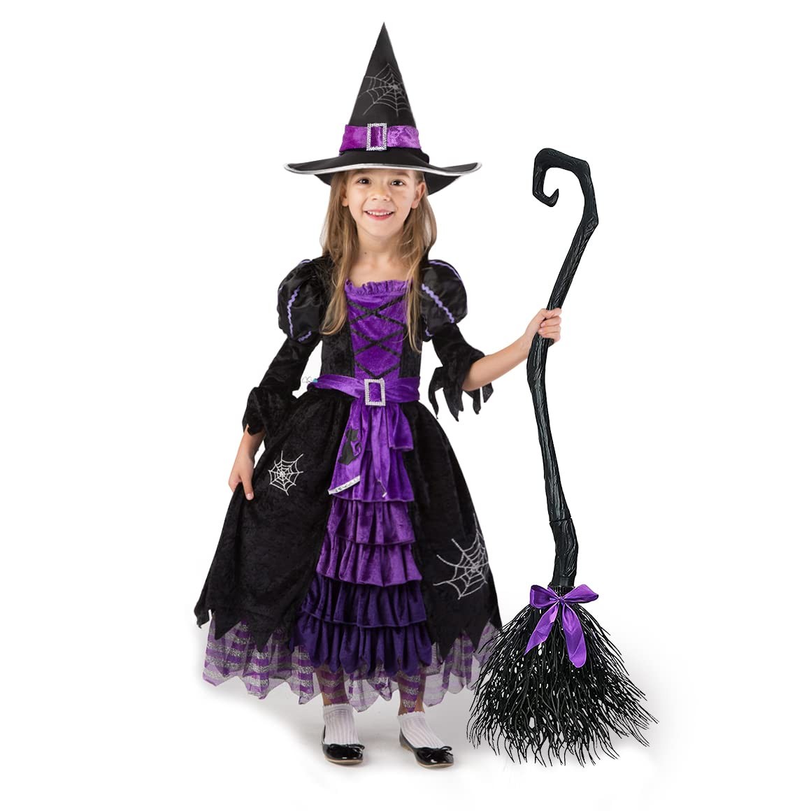 Spooktacular Creations Halloween Fairytale Witch Dress for Girls, Girls Cute Wit