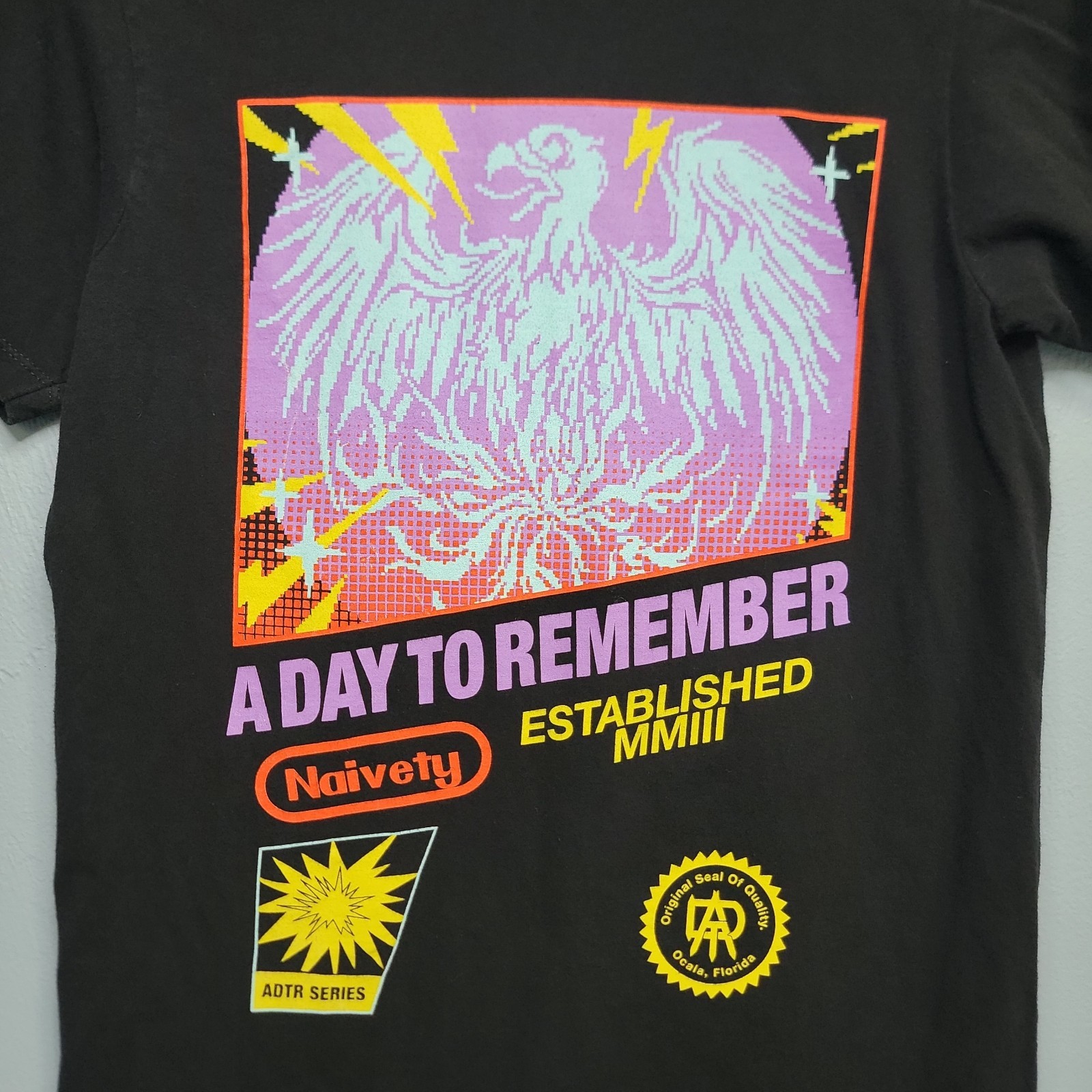Retro 8-Bit - A Day To Remember - Naivety Short Sleeve Band T-Shirt - Size Sm