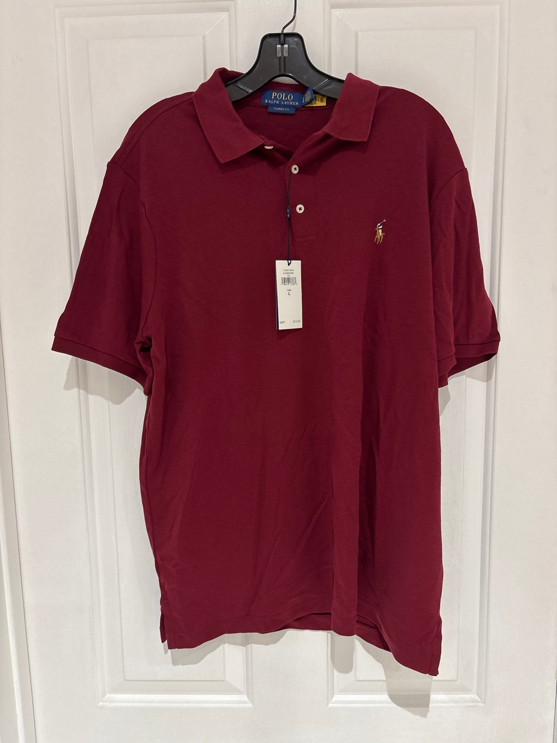 Polo Ralph Lauren Classic Fit Polo Shirt L Red Short Sleeve NWT $110