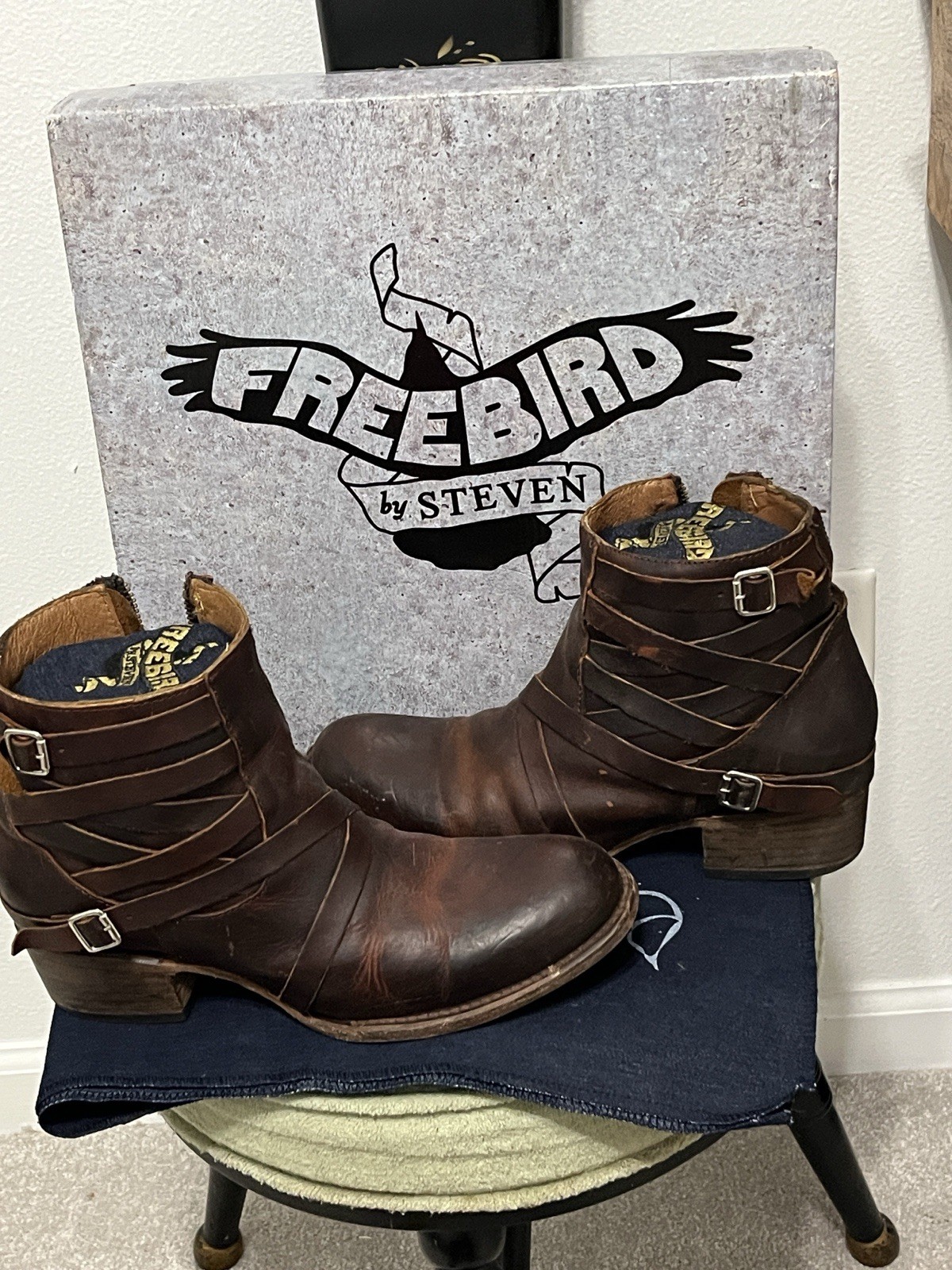 FREE BIRD Women\'s Brown Leather ( SAMMI Cognac size 9