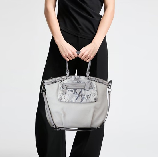 NEW COACH MADISON Embossed Python Leather Lindsey Shoulder Bag Satchel Purse