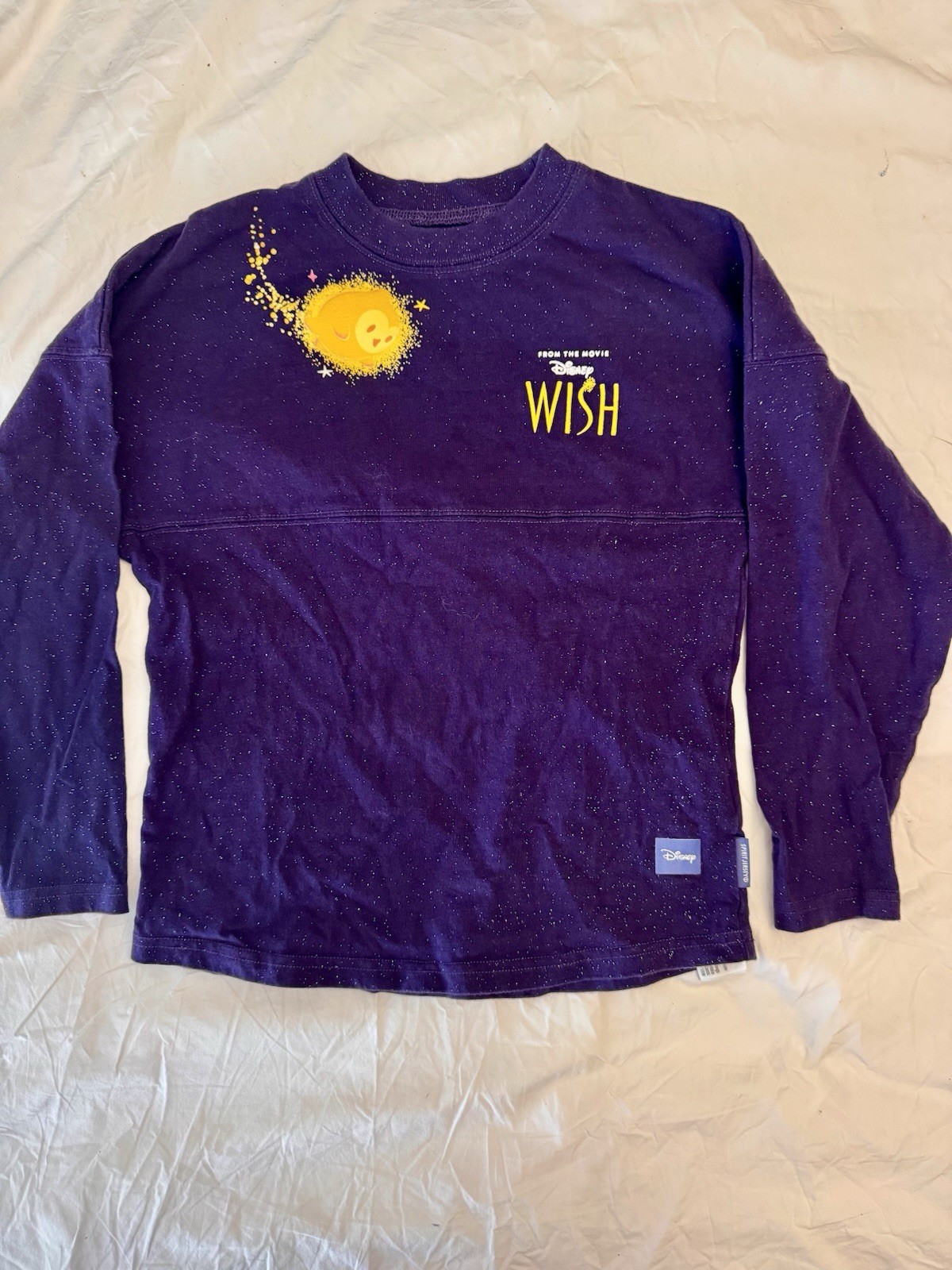 Disney Wish I’m a Star Spirit Jersey Kids Medium 7/8 Purple Glitter 2023