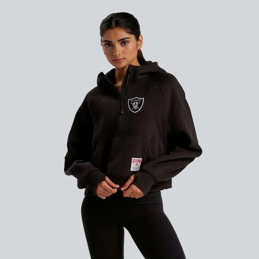 NWT Lululemon Women’s NFL Las Vegas Raiders scuba Oversized Half-Zip Hoodie M/L