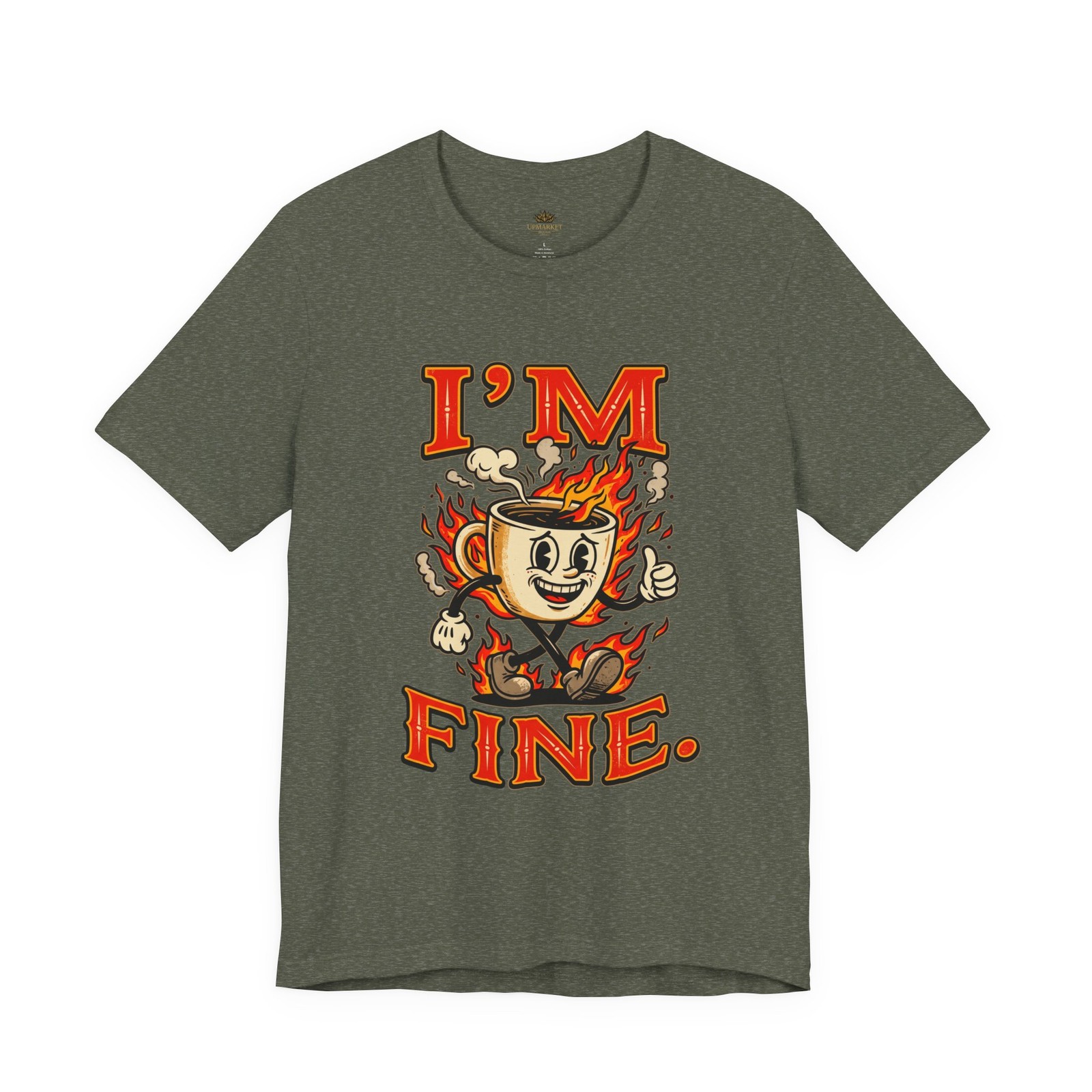 I'm Fine Burning Character Tee