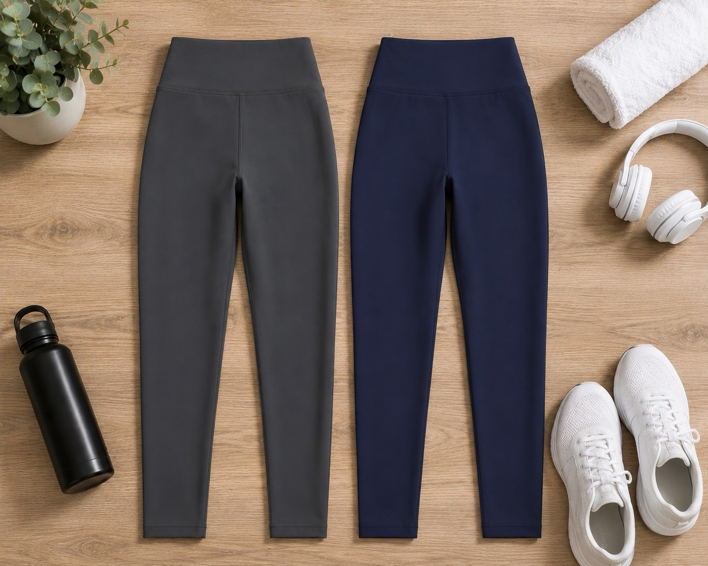 NWT LuLaRoe OS One Size Leggings - One Pair Navy Blue, One pair Charcoal Gray 