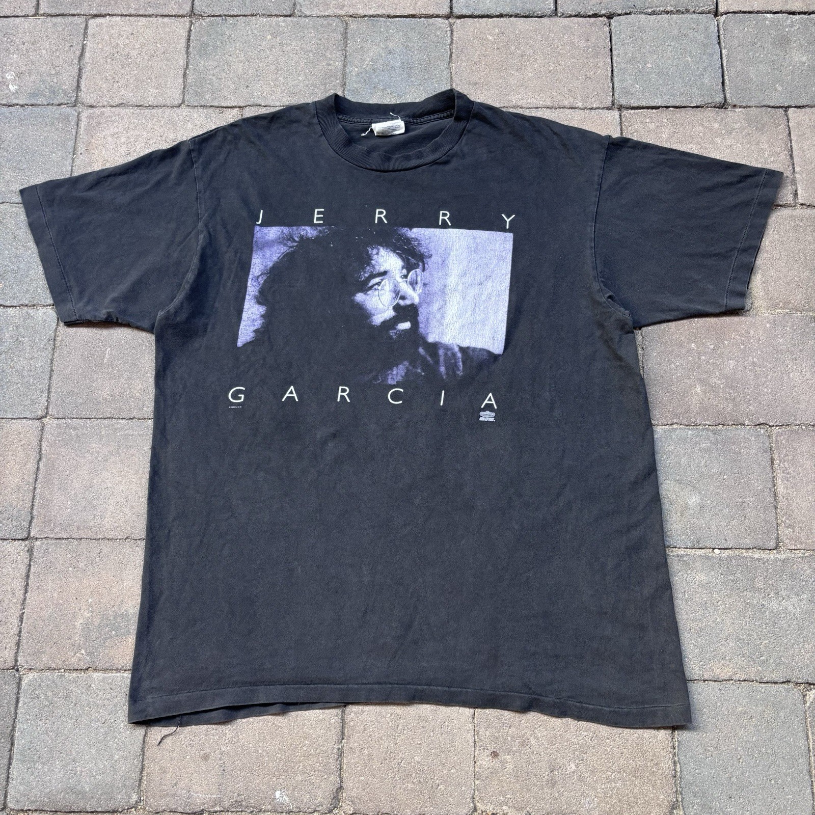 Vintage 90s Grateful Dead Jerry Garcia T Shirt Single Stitch Portrait Black XL