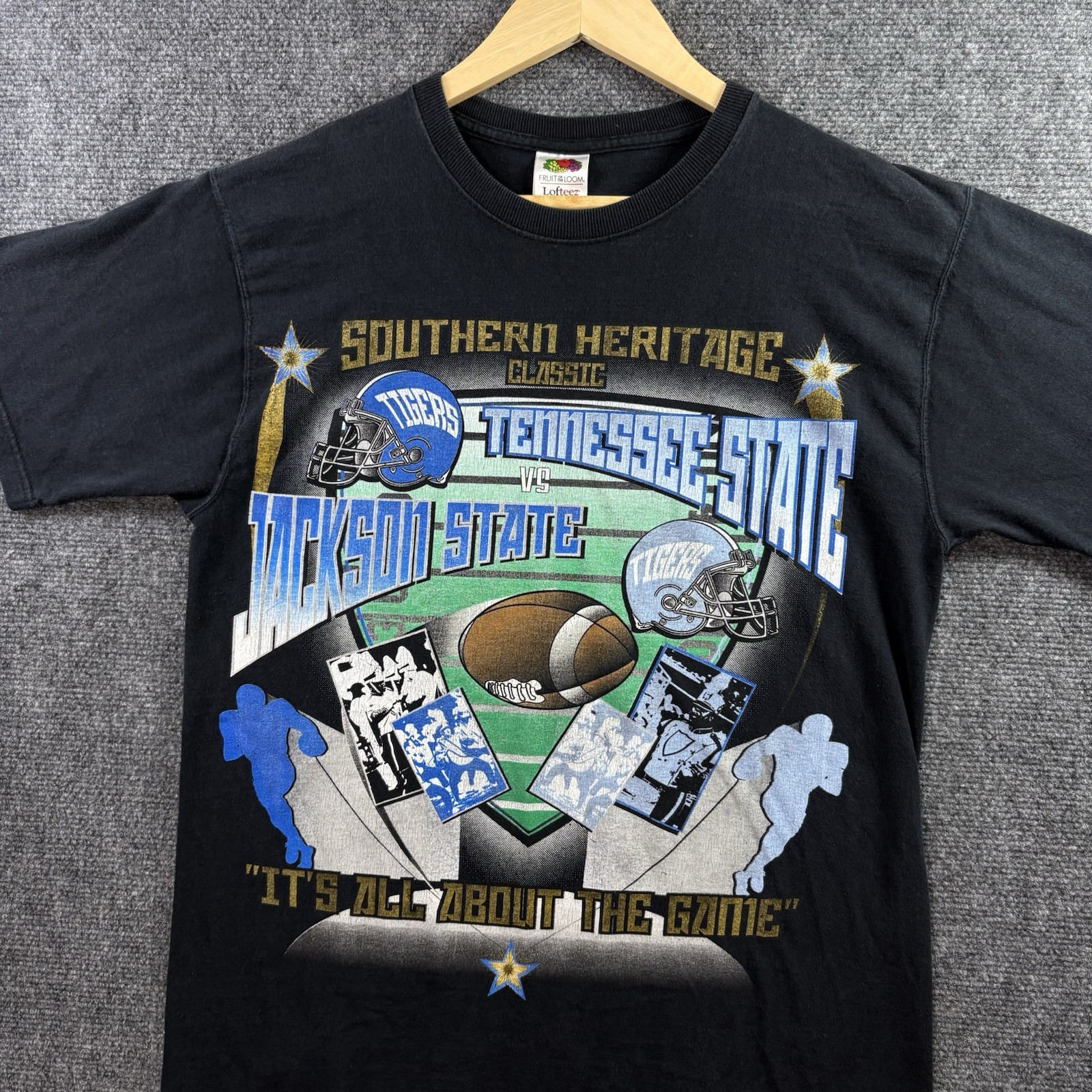 VTG Southern Heritage Classic T Shirt Men’s M Black Jackson State TN State Y2K