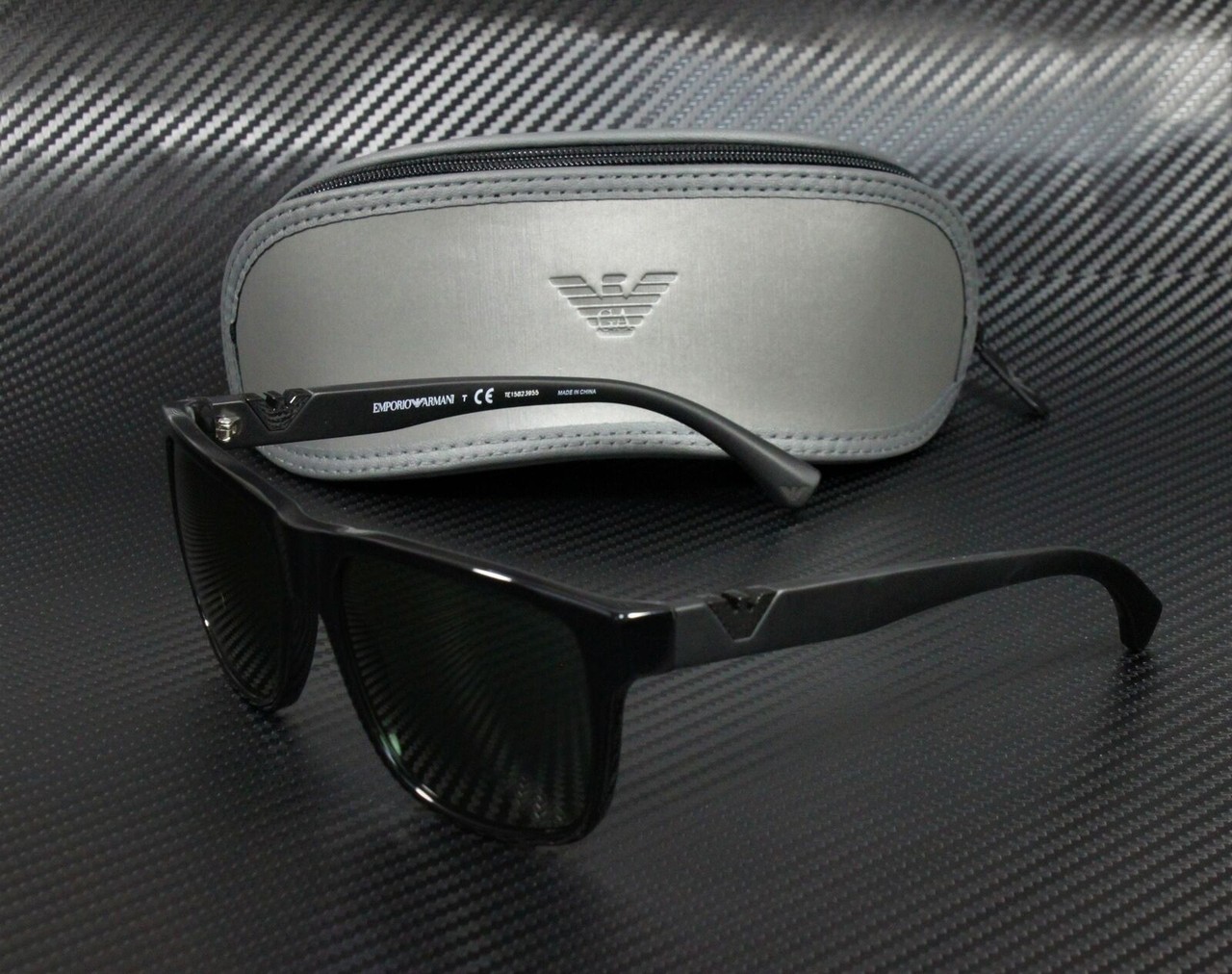 EMPORIO ARMANI EA4035 501771 Black Dark Grey Men\'s 58 mm Sunglasses