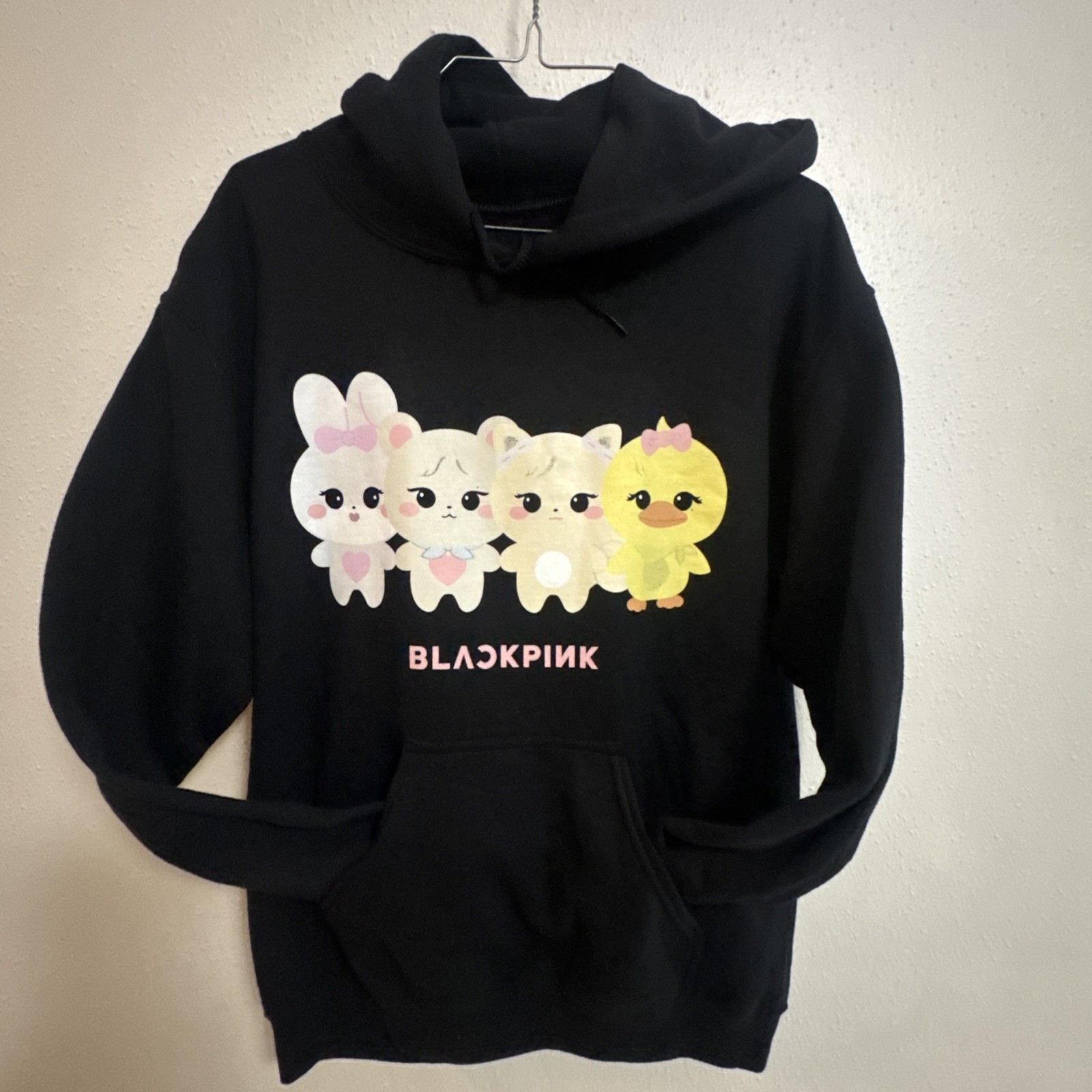 BLACKPINK Deadline World Tour Hoodie Womens Small  Black Kpop Graphic Pullover
