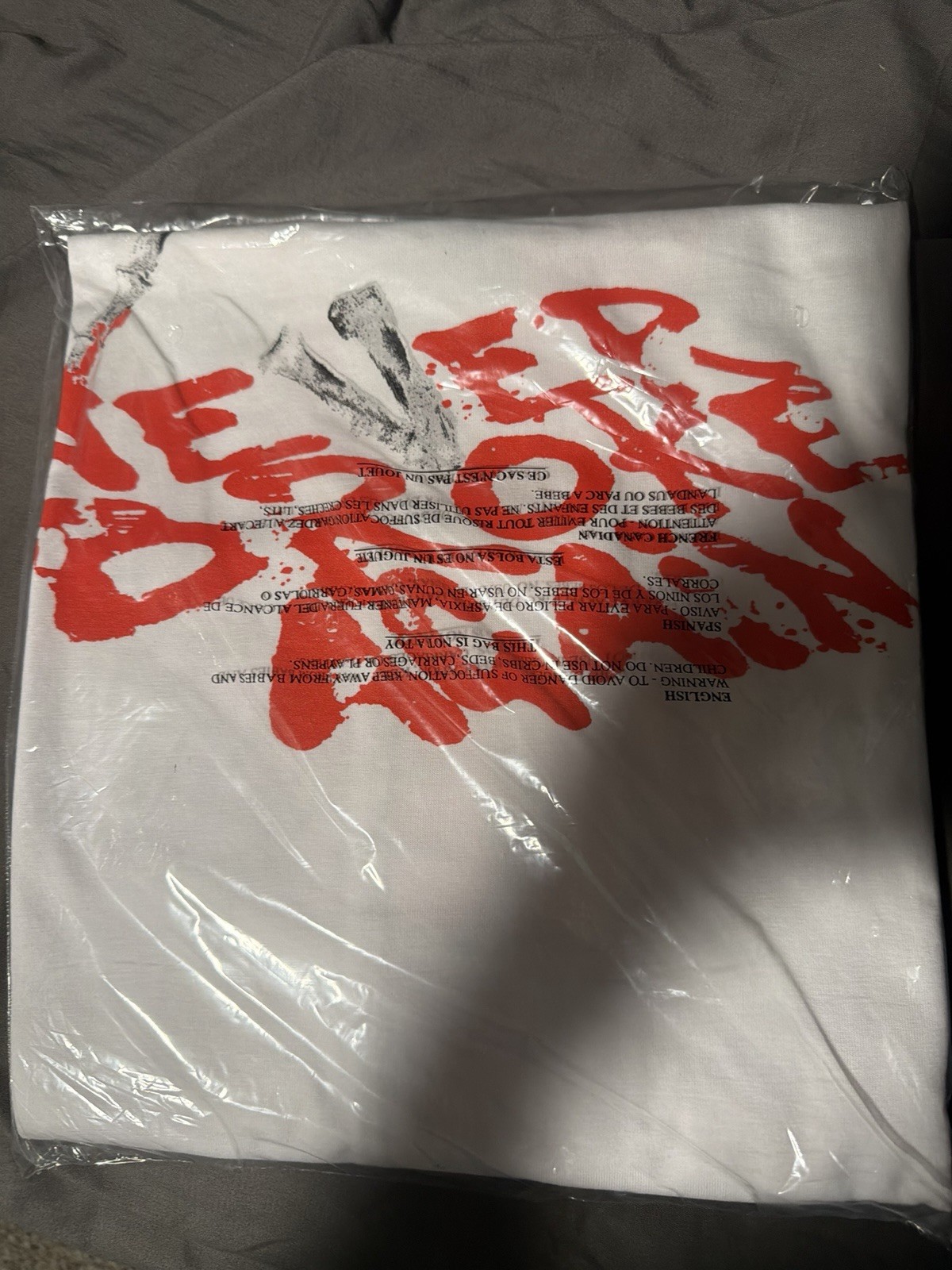 NBA Youngboy Vlone Skeleton Graphic Print T-Shirt Size 2XL Brand new in plastic