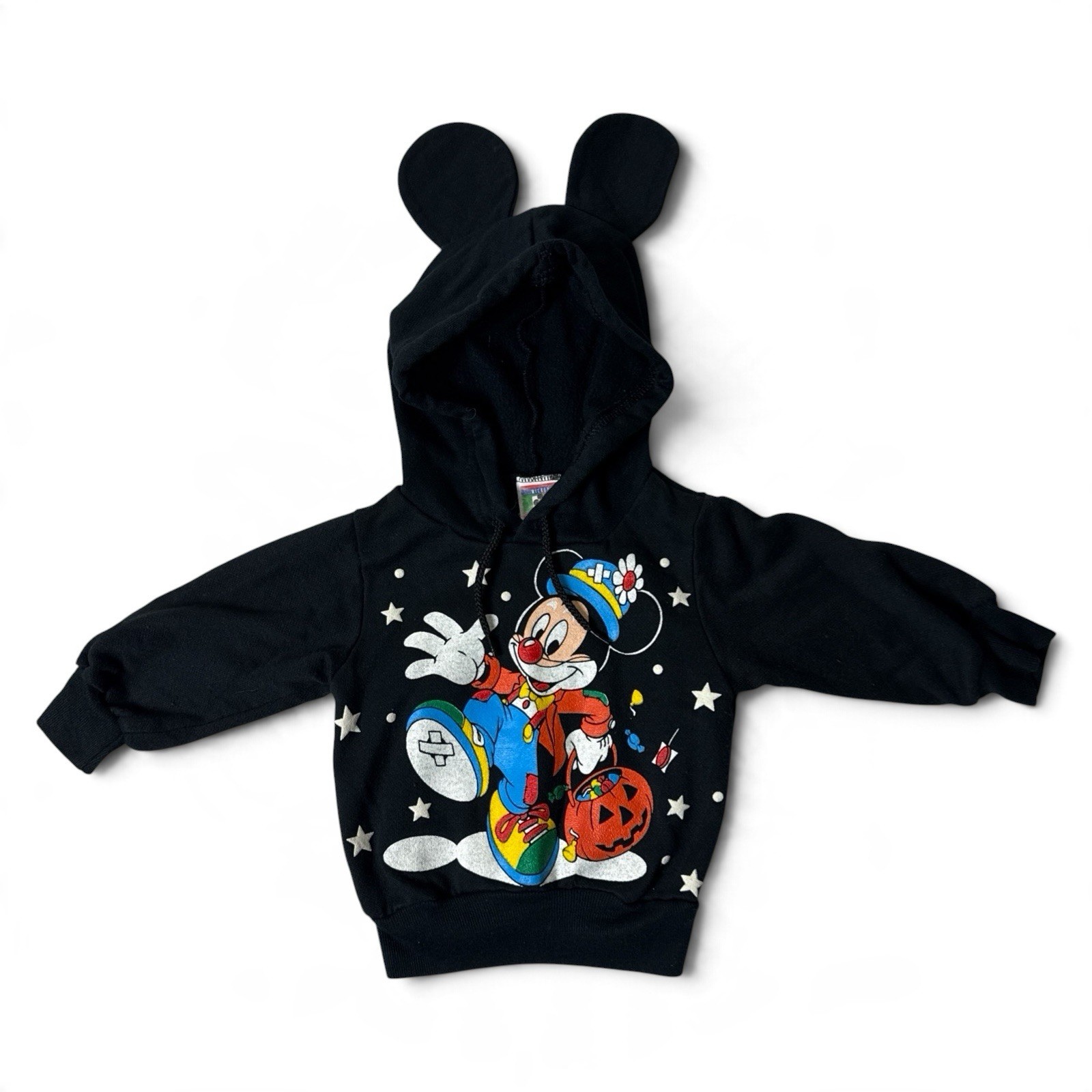 VTG Mickey Stuff for Kids Jog Togs Sz 2 Toddler Halloween Clown Hoodie w/ Ears 