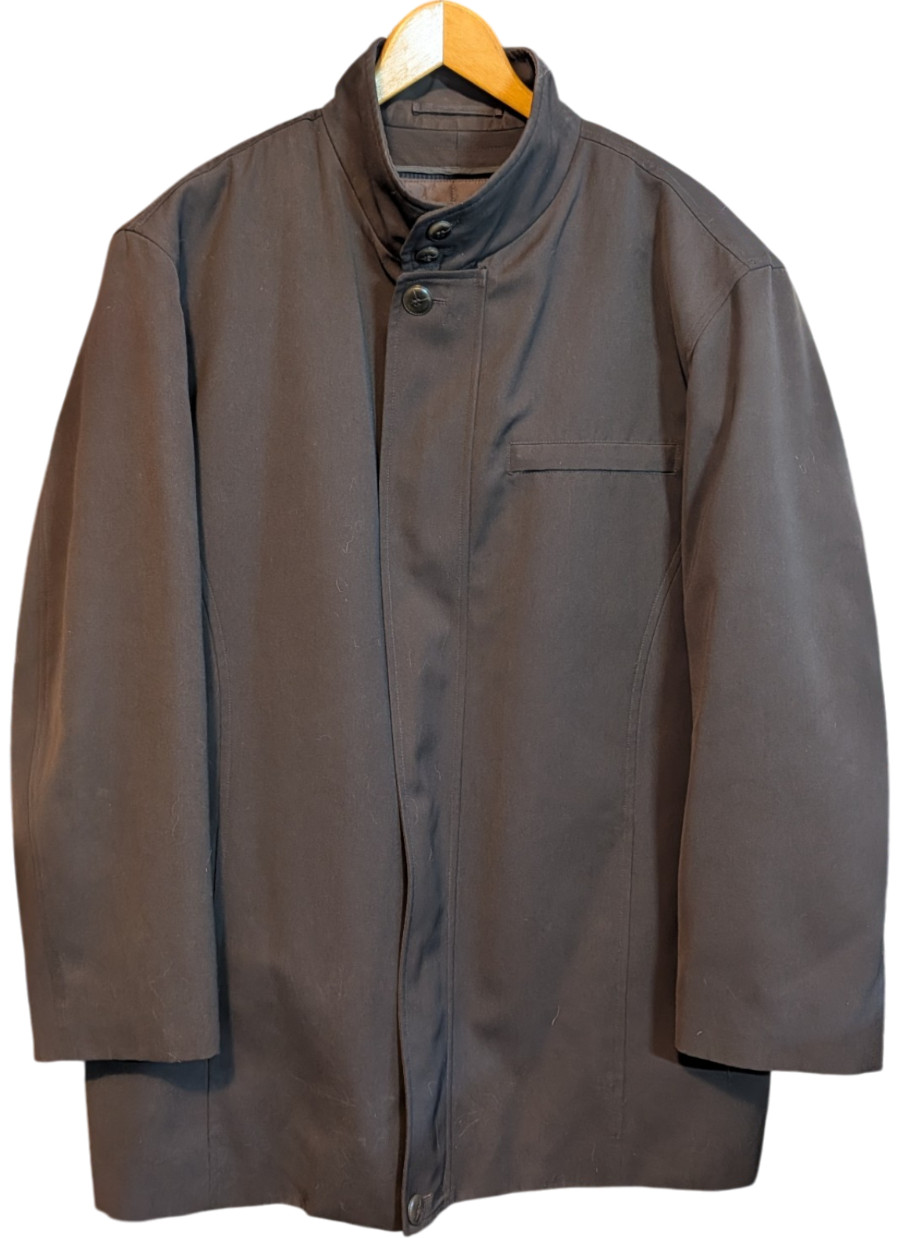 Ermenegildo Zegna L/52 Made in Italy Lined Zip Front Jacket Coat