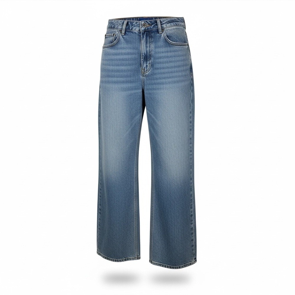 JJXX Women’s W30 L32 Medium Wash Wide Leg High Rise Jeans Denim NWT