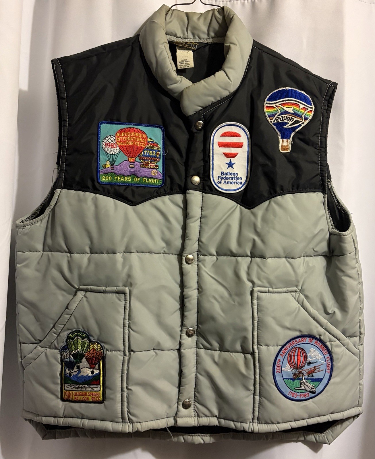 Vintage 1983 Albuquerque Balloon Fiesta Puffer Vest Swingster Made in USA