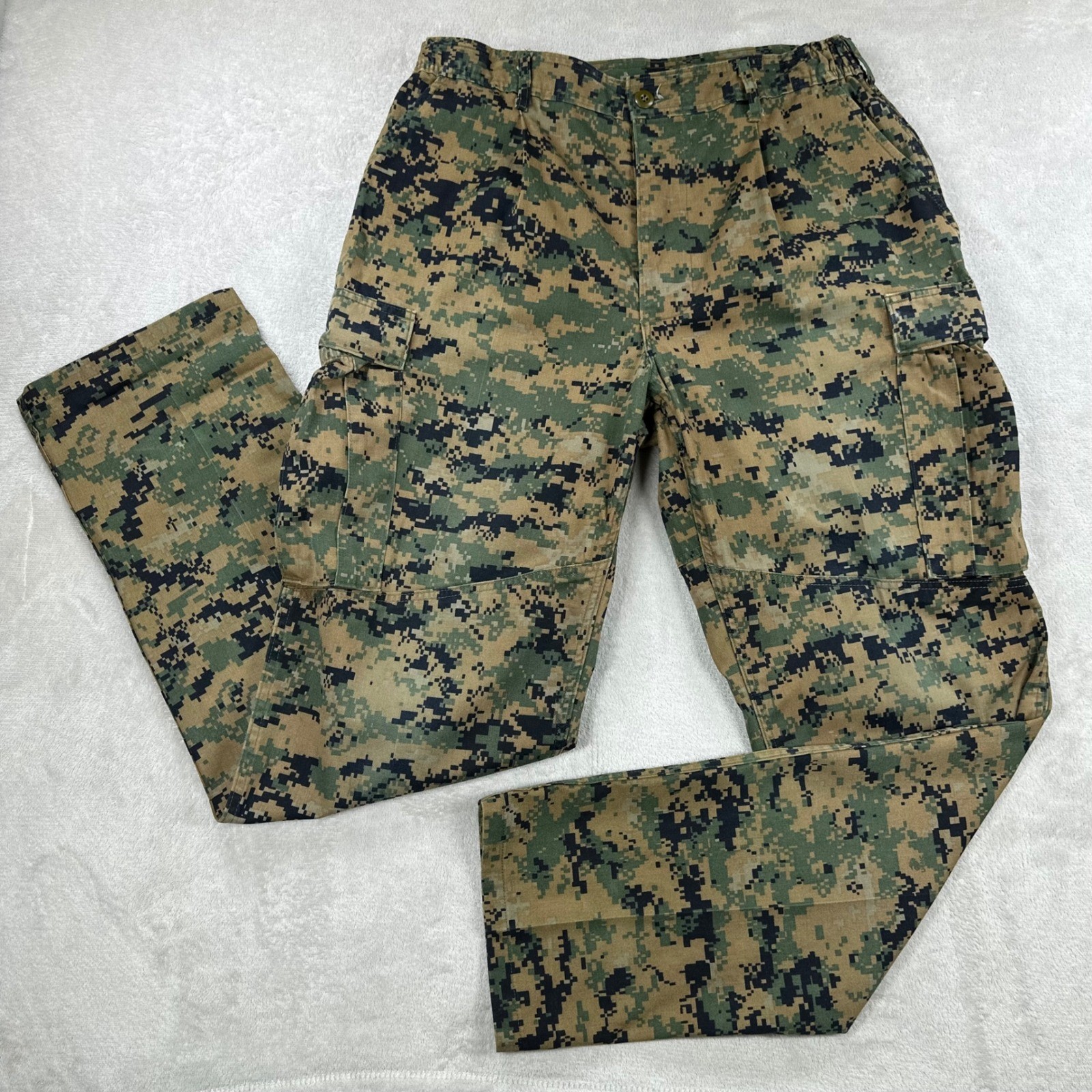 Bethel Industries USMC Woodland MARPAT Camo Trousers Men 34x35 Tactical MCCUU