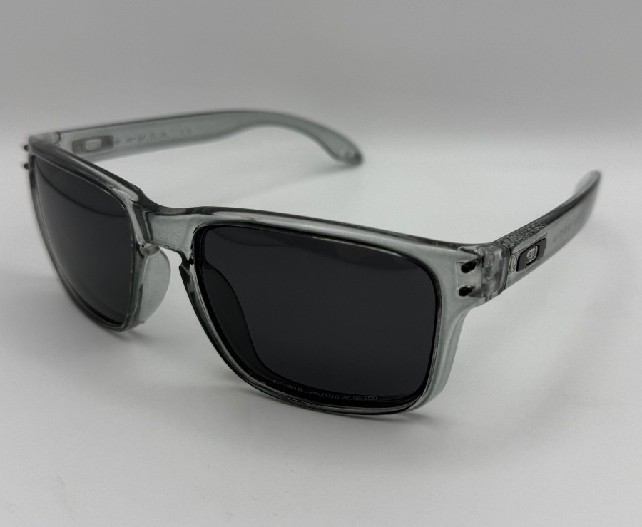 Oakley Holbrook OO9244 Smoke Grey Frame Black Polarized Lens Sunglasses 56mm