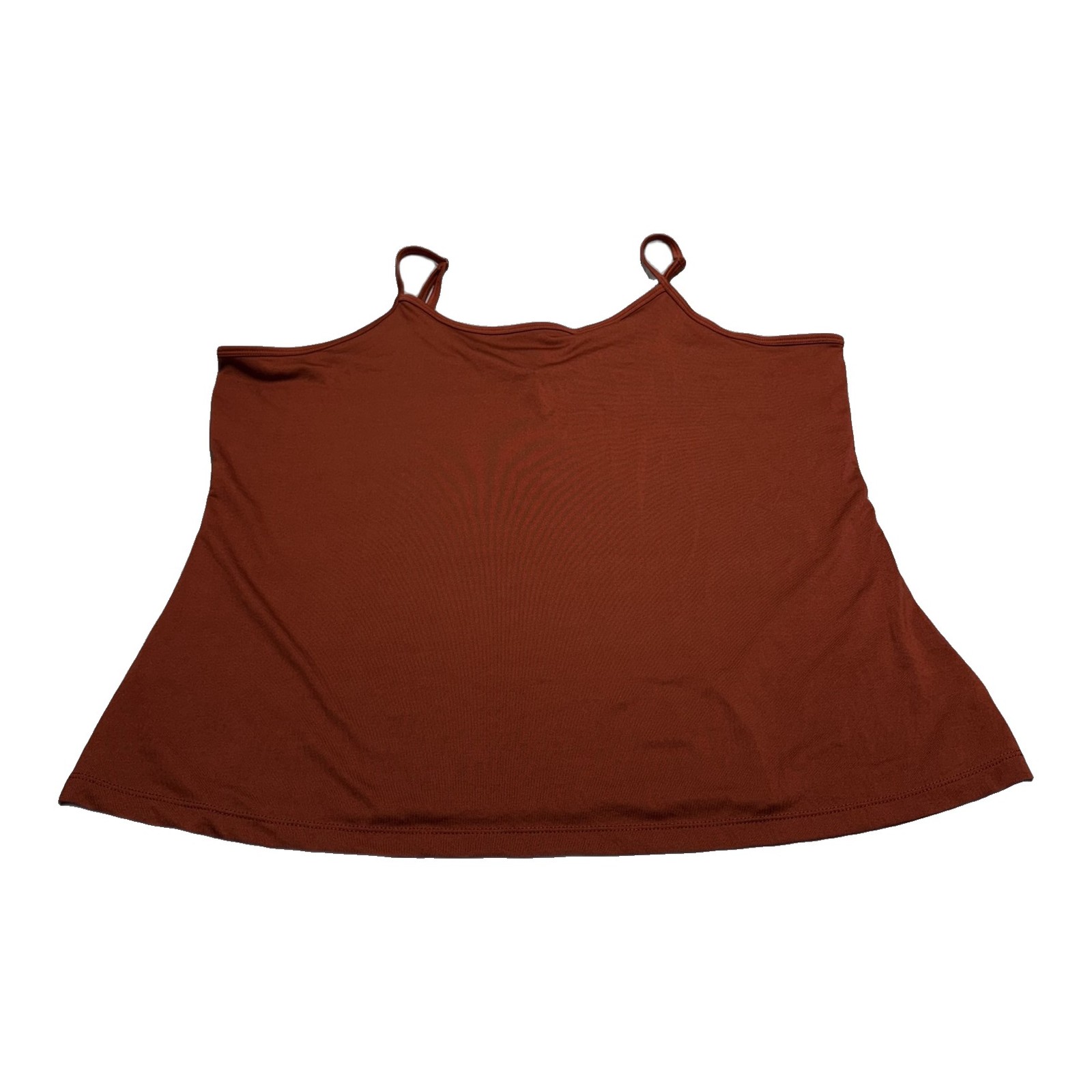 Fashion Bug Womens 1X Plus Size Camisole Tank Rust Terracotta Adjustable Straps
