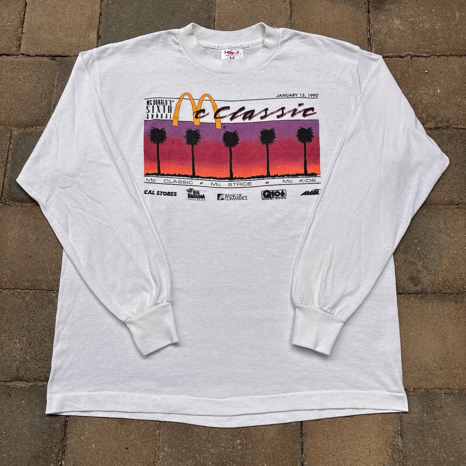 Vintage 1990 McDonald\'s 6th Annual McClassic Promo Shirt Large White RARE USA