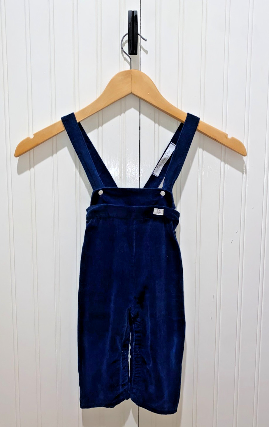 Vintage Infant Overalls Christian Dior Juenes 100% Cotton Navy