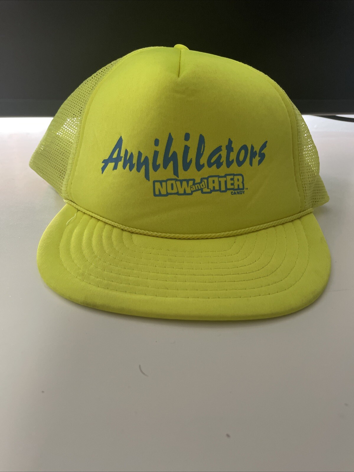 VTG 1980s Annihilators Now & Later Candy Trucker foam mesh snapback hat CAP